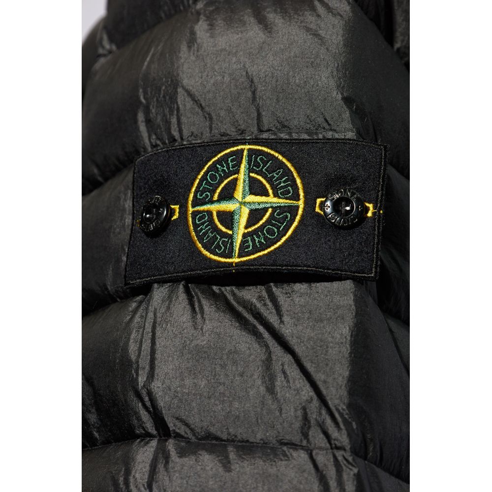 Stone Island Black Nylon Jacket for Elevated Style