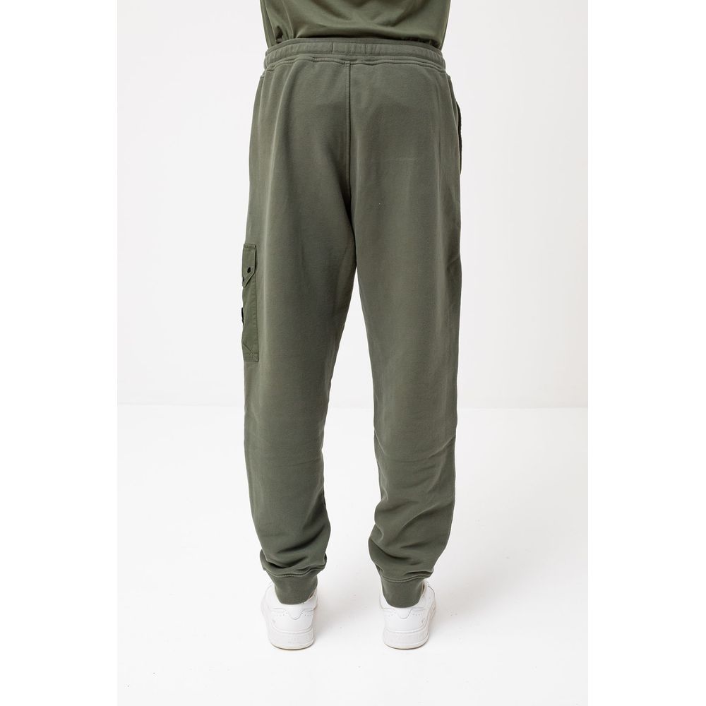 Stone Island Green Cotton Tracksuit Trouser for Luxury Style