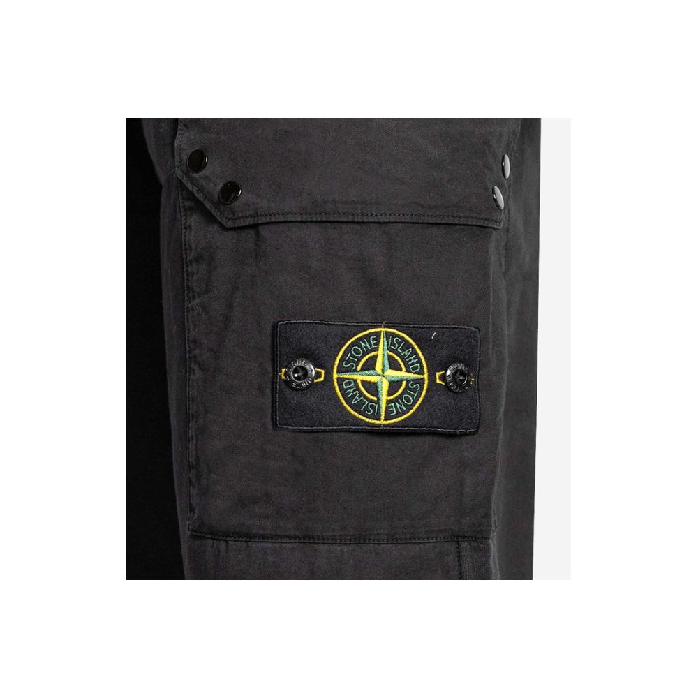 Stone Island Black Cotton Tracksuit Trouser for Effortless Style