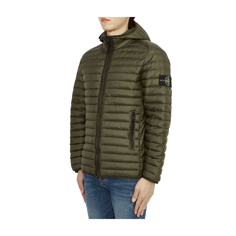 Stone Island Green Nylon Jacket for Elevated Outerwear