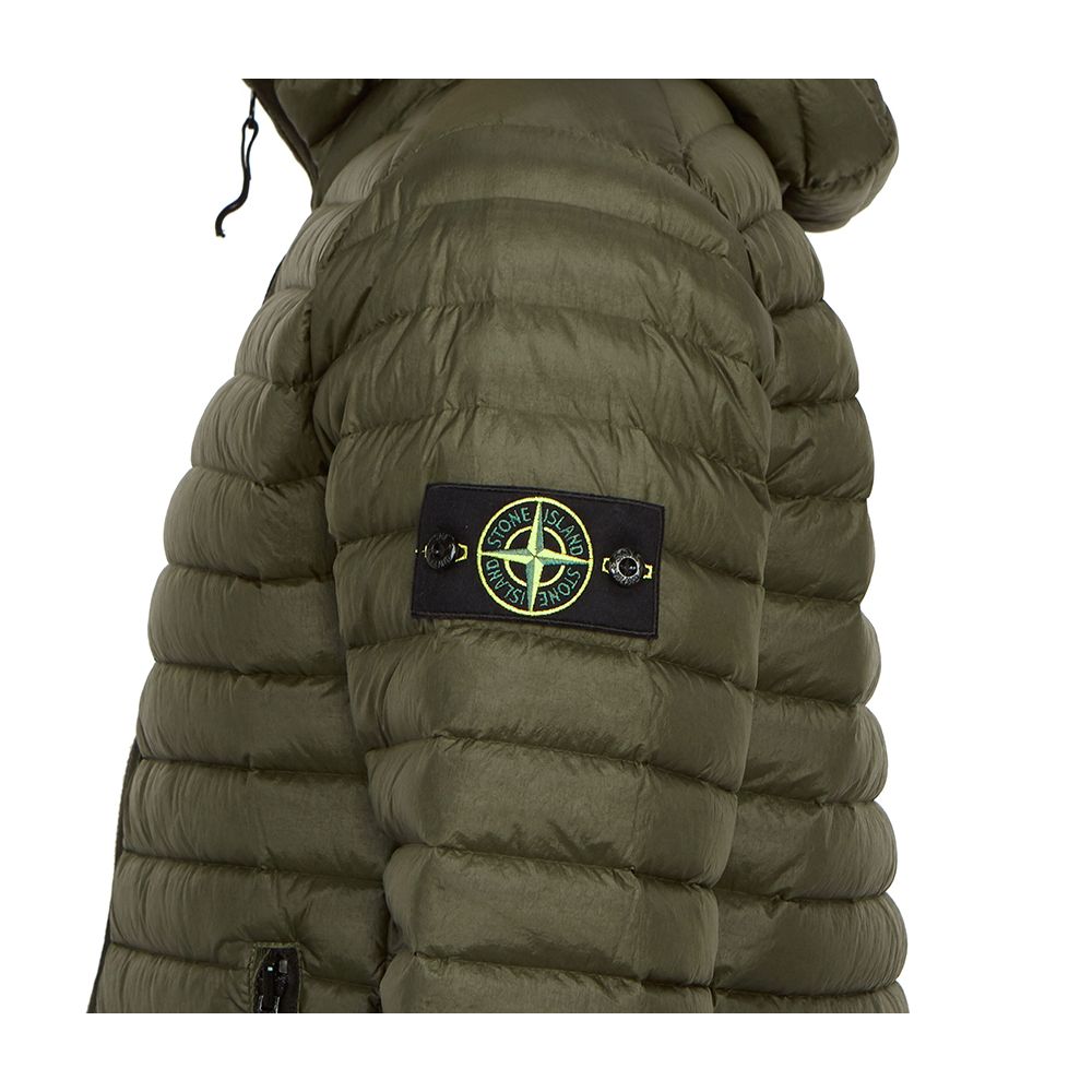 Stone Island Green Nylon Jacket for Elevated Outerwear