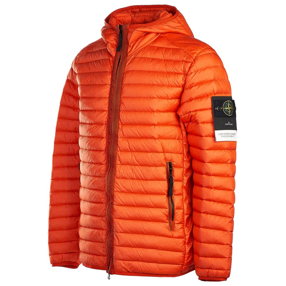 Stone Island Orange Nylon Jacket for Elevated Style