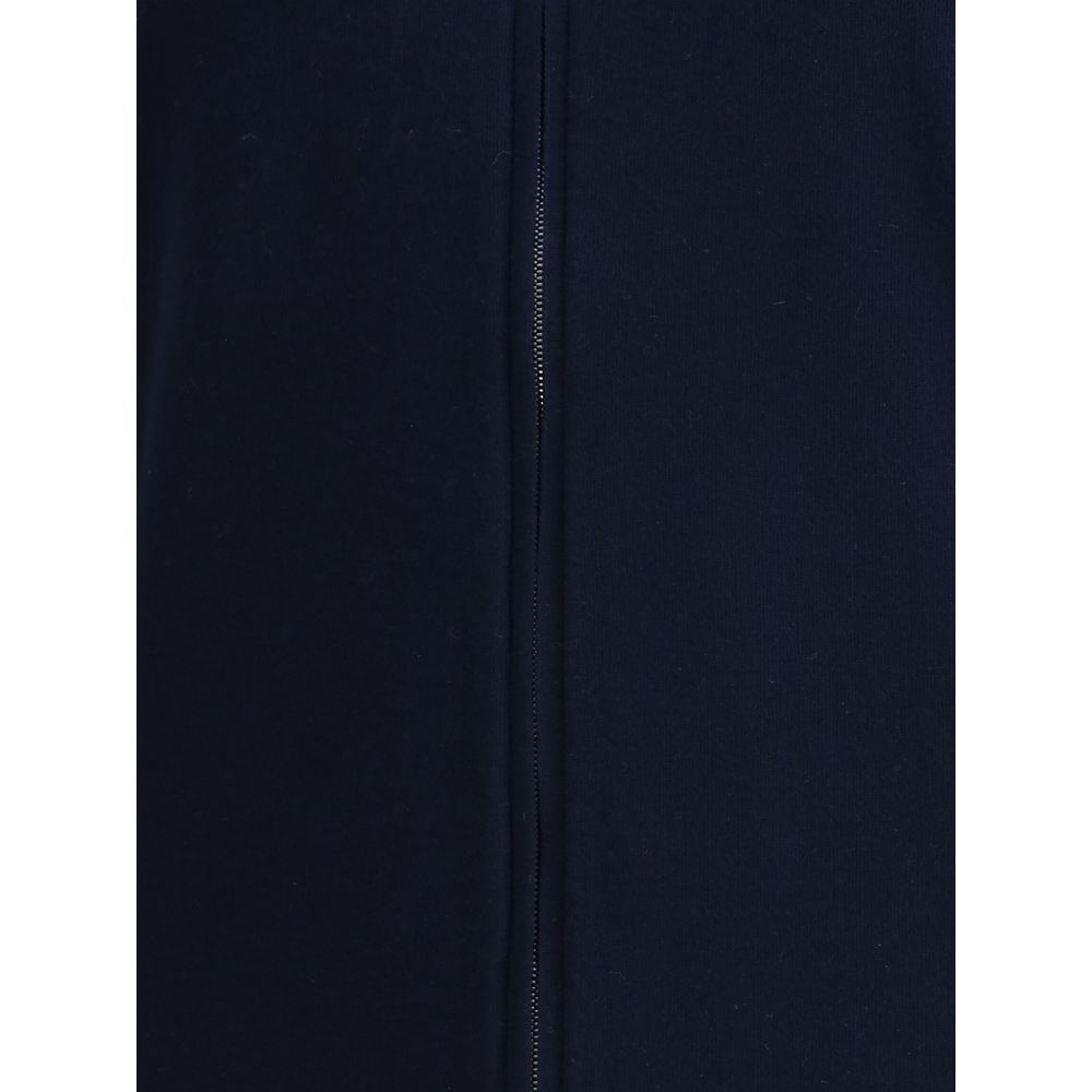 Svevo Navy Cotton Zipper Jacket - Refined Elegance for Every Occasion