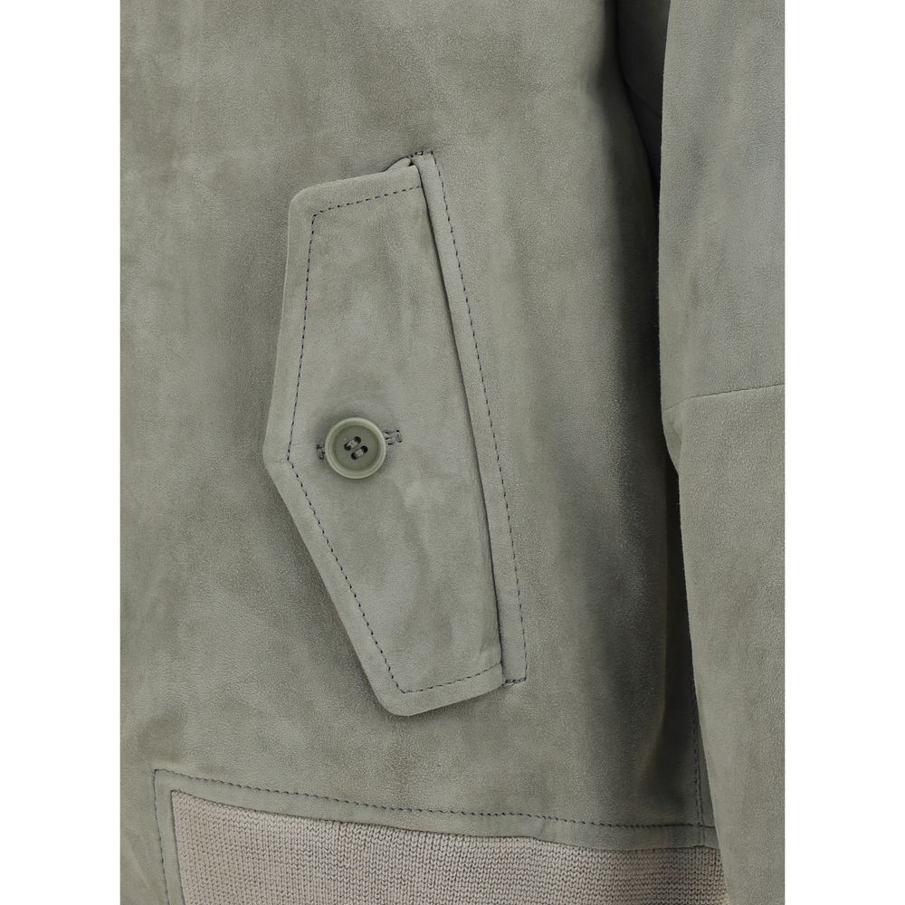 Salvatore Santoro Brown Suede Jacket - Timeless Luxury Layering