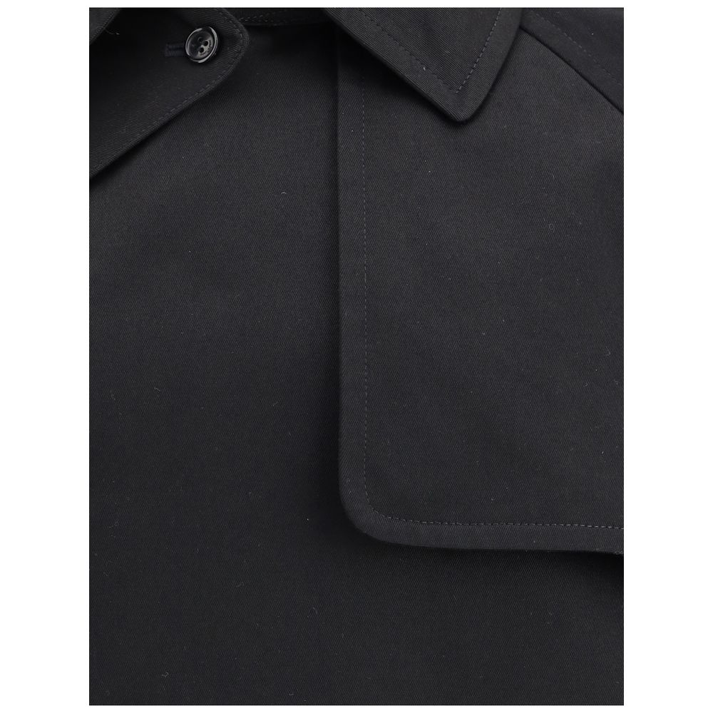 Saint Laurent Black Cotton Heritage Parka Jacket