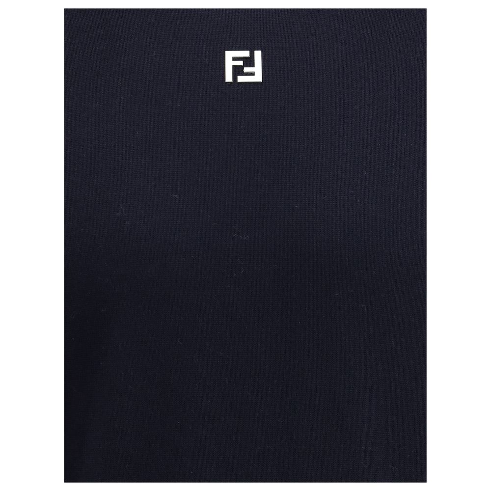 Fendi Grey Cashmere Sweater: Timeless Elegance in Luxurious Wool