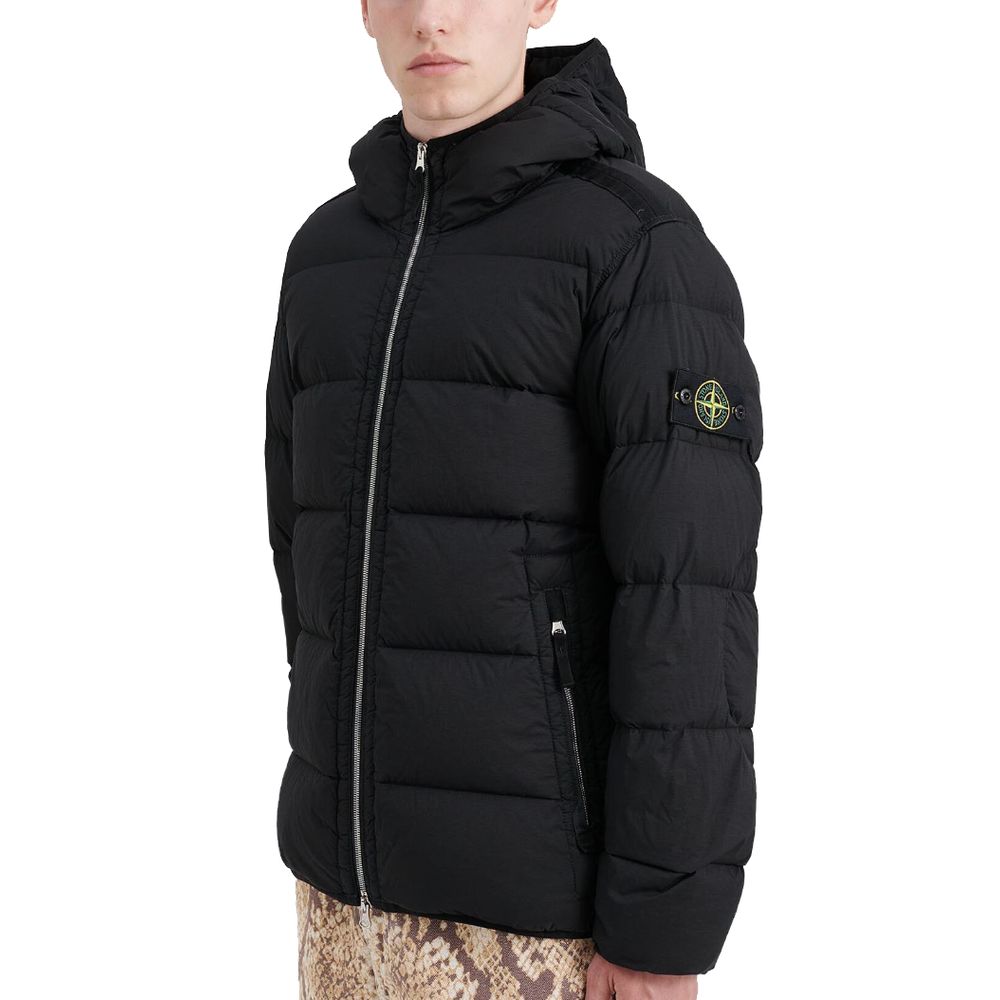 Stone Island Black Nylon Jacket for Elevated Urban Style