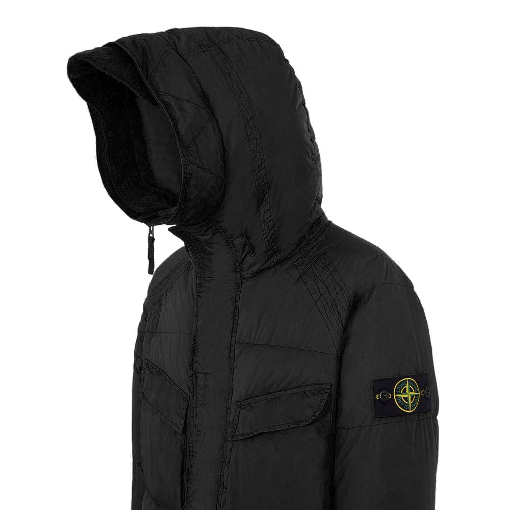 Stone Island Black Nylon Jacket for Contemporary Luxury