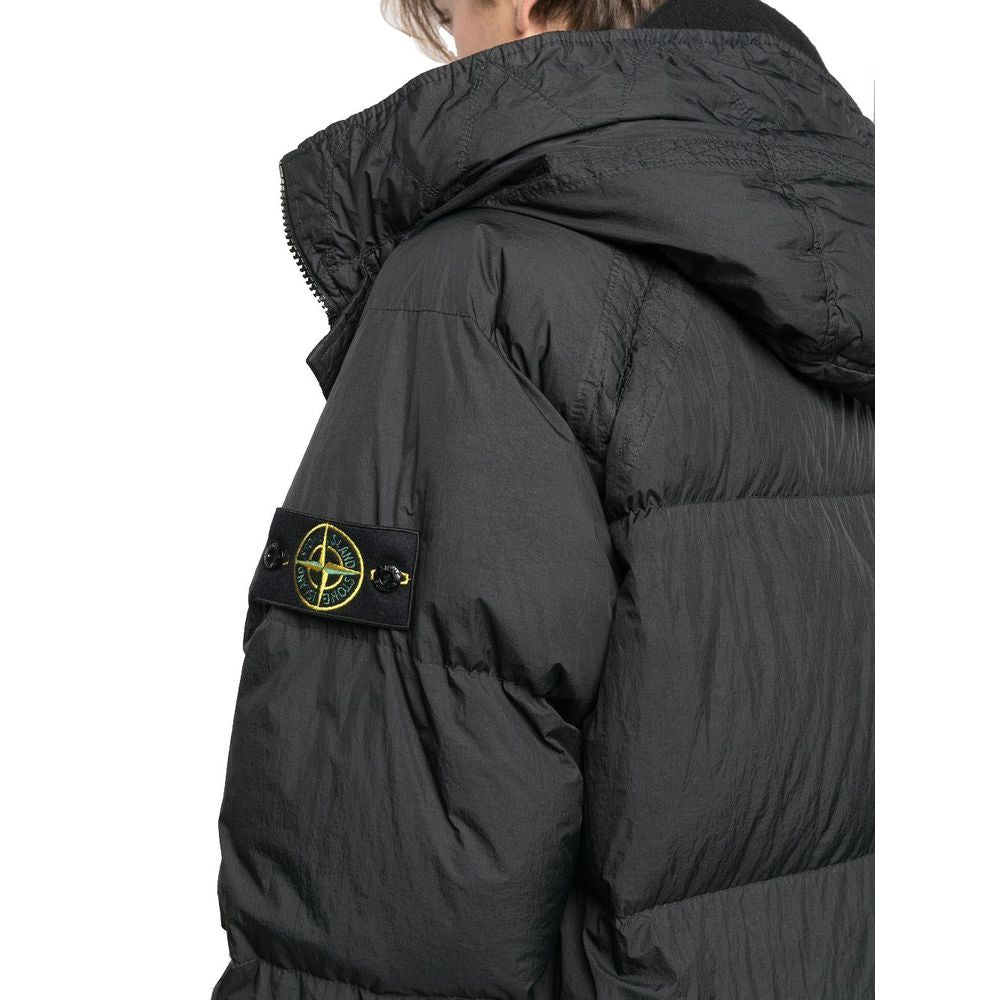 Stone Island Black Nylon Jacket for Contemporary Luxury