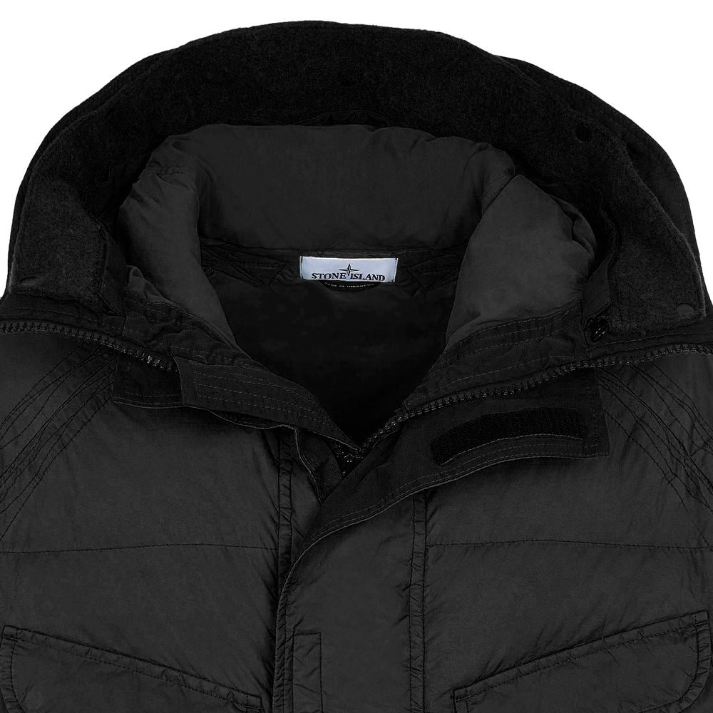 Stone Island Black Nylon Jacket for Contemporary Luxury