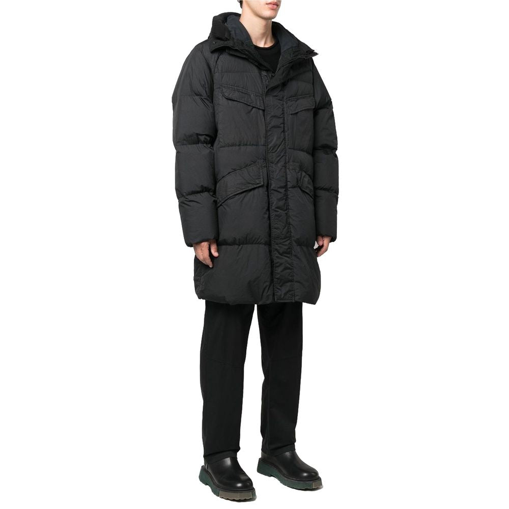 Stone Island Black Nylon Jacket for Contemporary Luxury