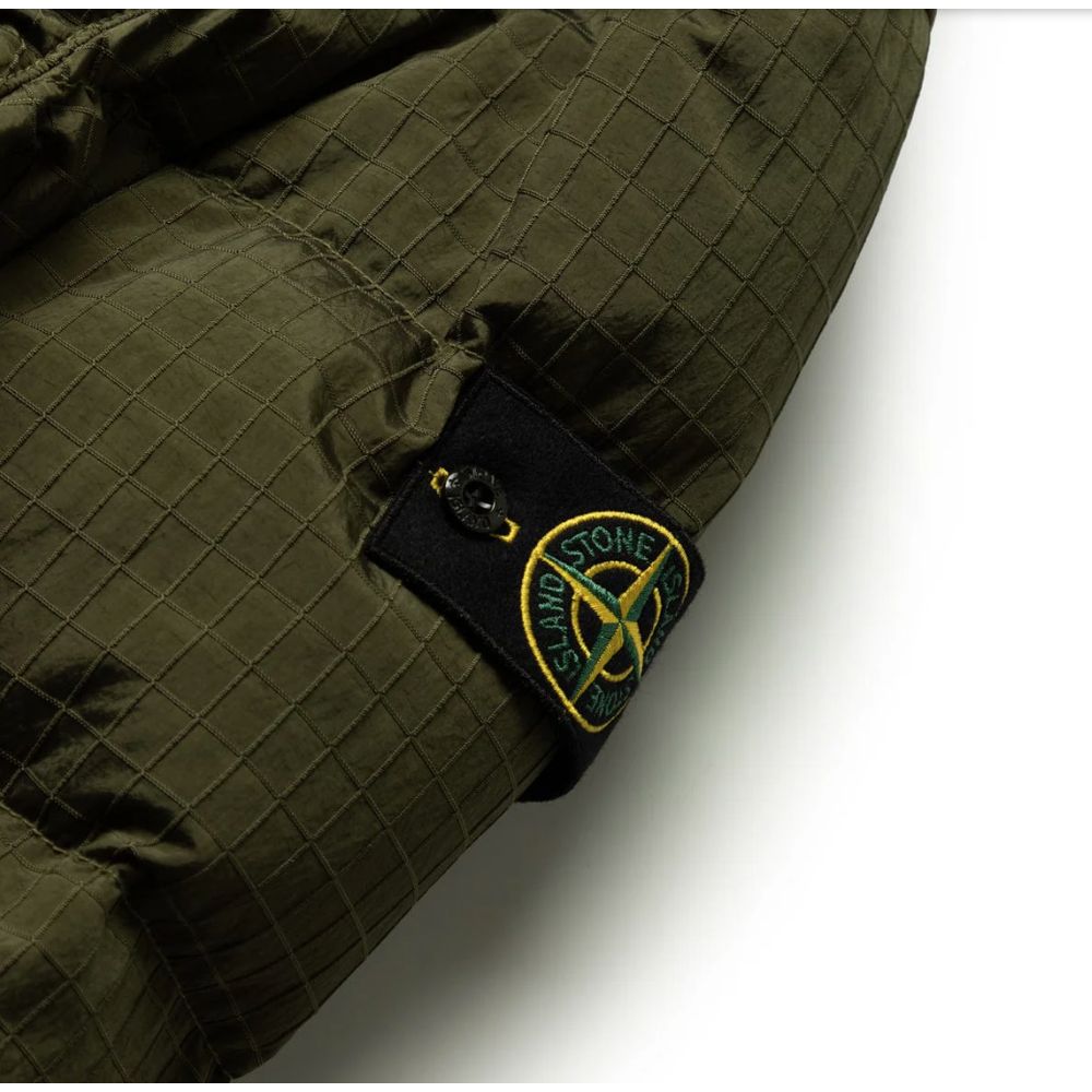 Stone Island Green Nylon Jacket for Elevated Style