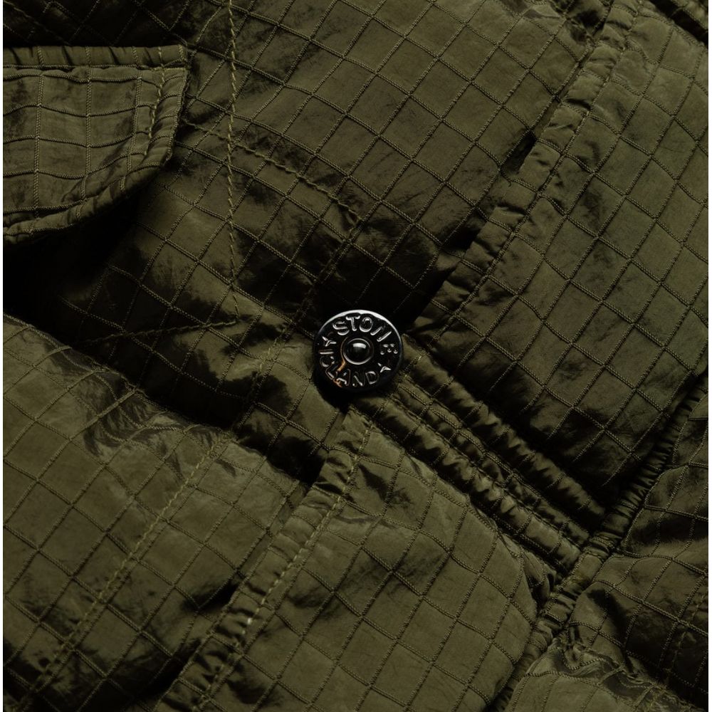 Stone Island Green Nylon Jacket for Elevated Style