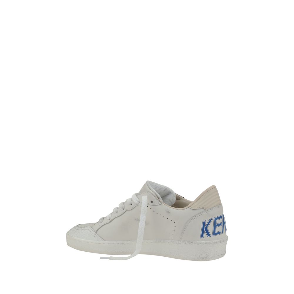 Golden Goose White Premium Leather Ball Star Sneakers