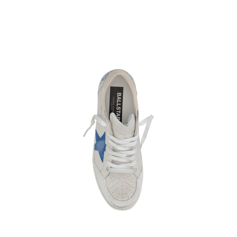 Golden Goose White Premium Leather Ball Star Sneakers