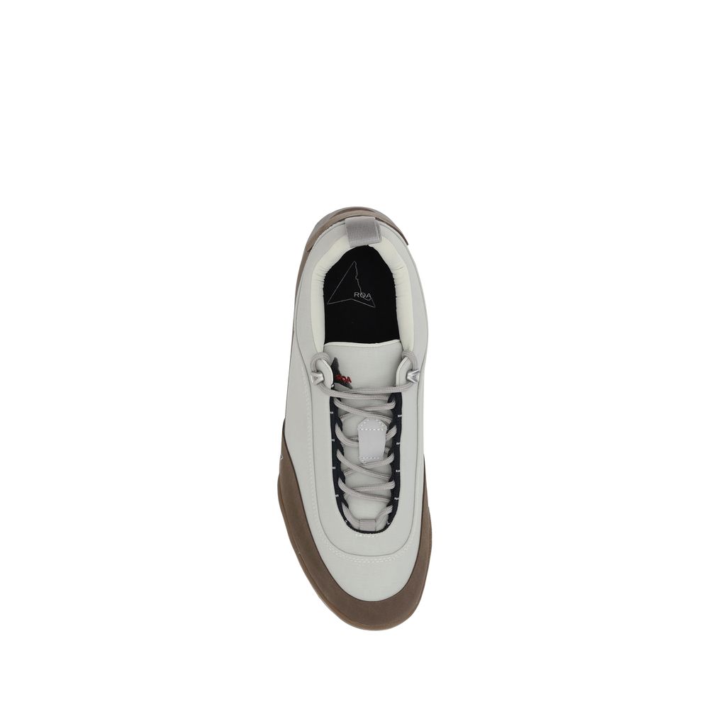 ROA White Leather Cingino Sneakers: Effortless Elegance for Every Occasion
