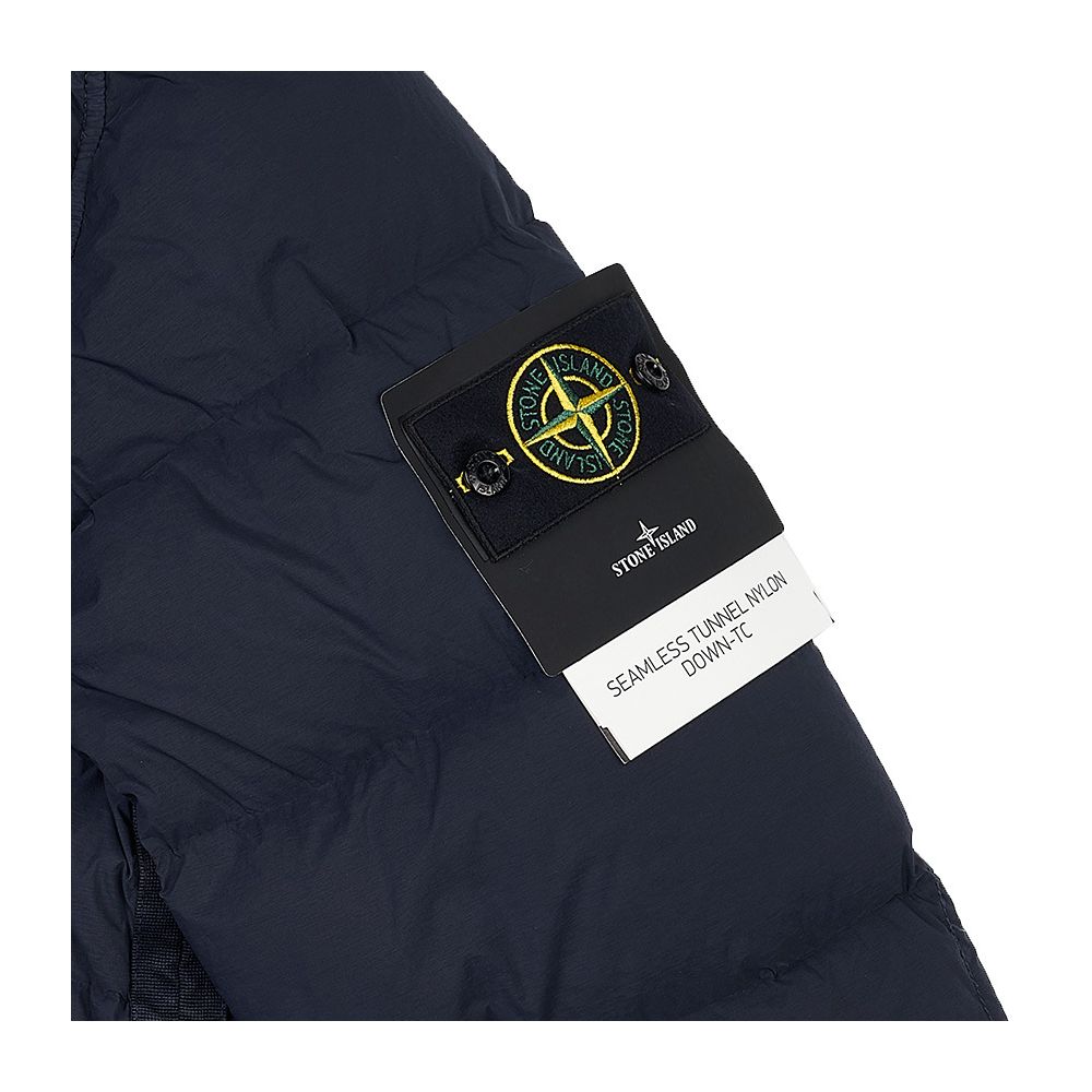 Stone Island Blue Nylon Jacket for Elevated Outerwear Style