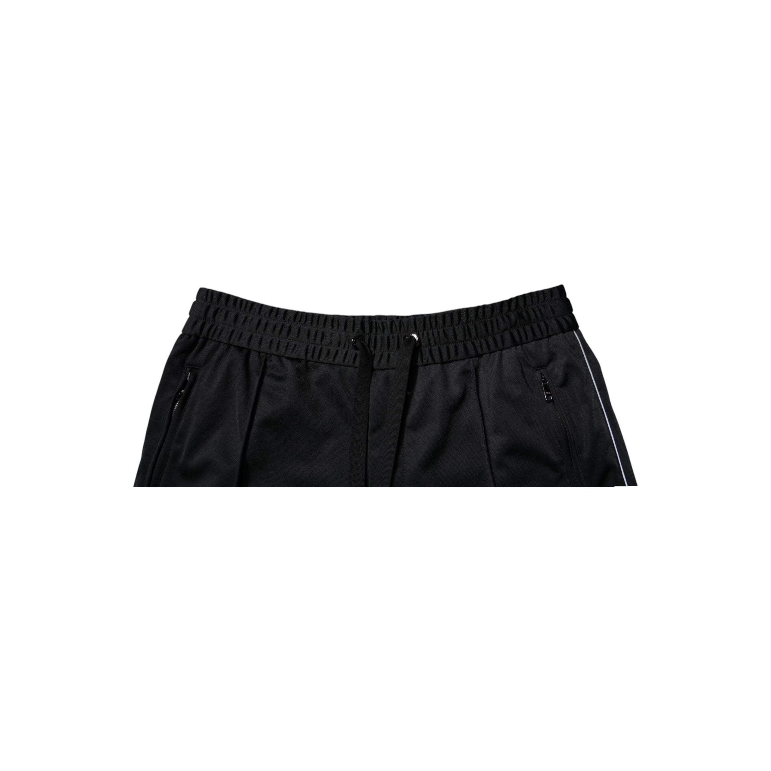 Dolce & Gabbana Black Cotton Mid Waist Bermuda Shorts