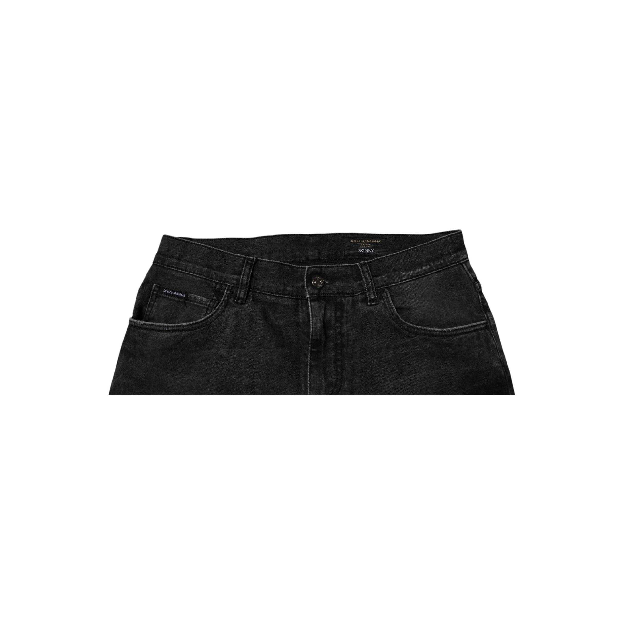 Dolce & Gabbana Black Cotton Stretch Skinny Denim Jeans