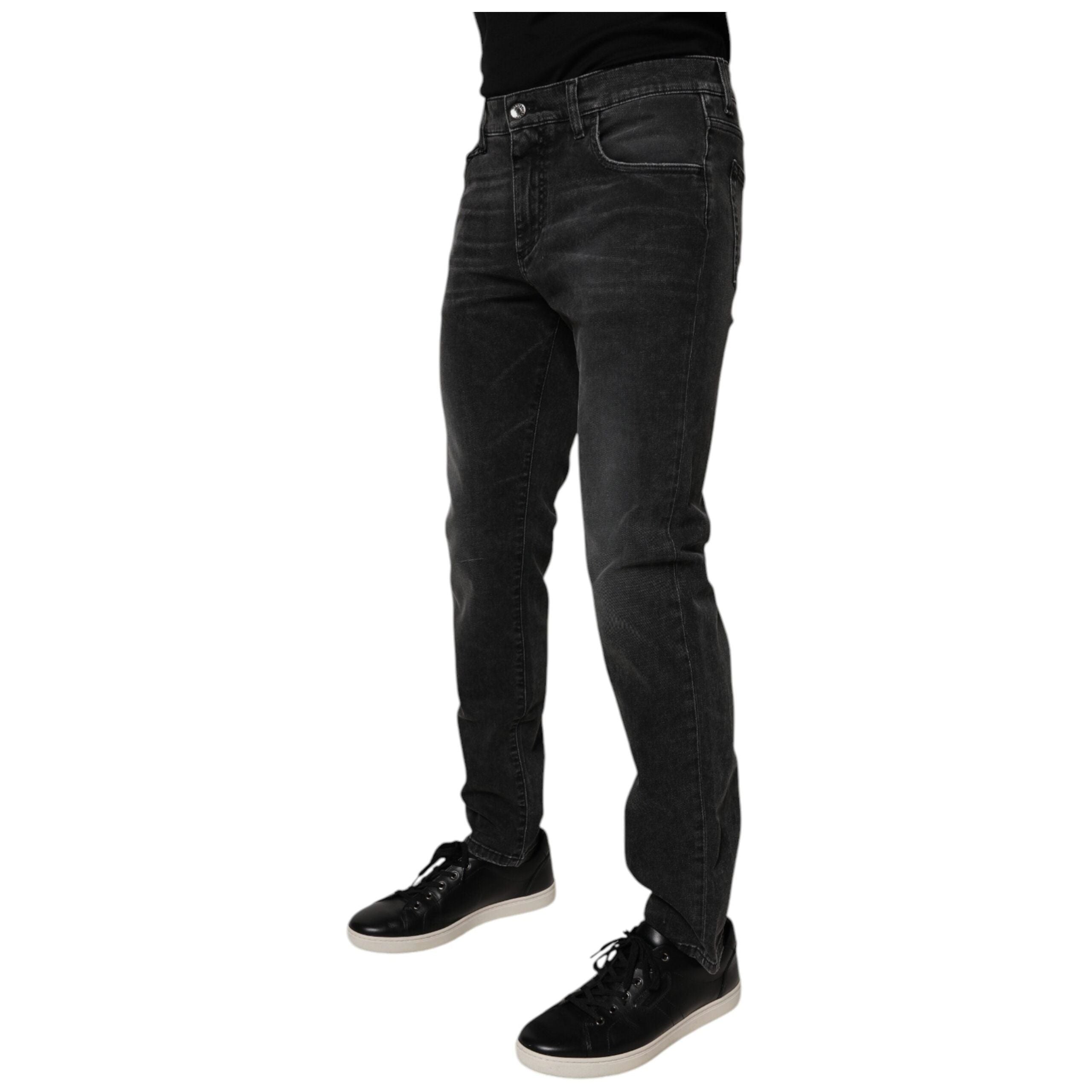 Dolce & Gabbana Black Cotton Stretch Skinny Denim Jeans