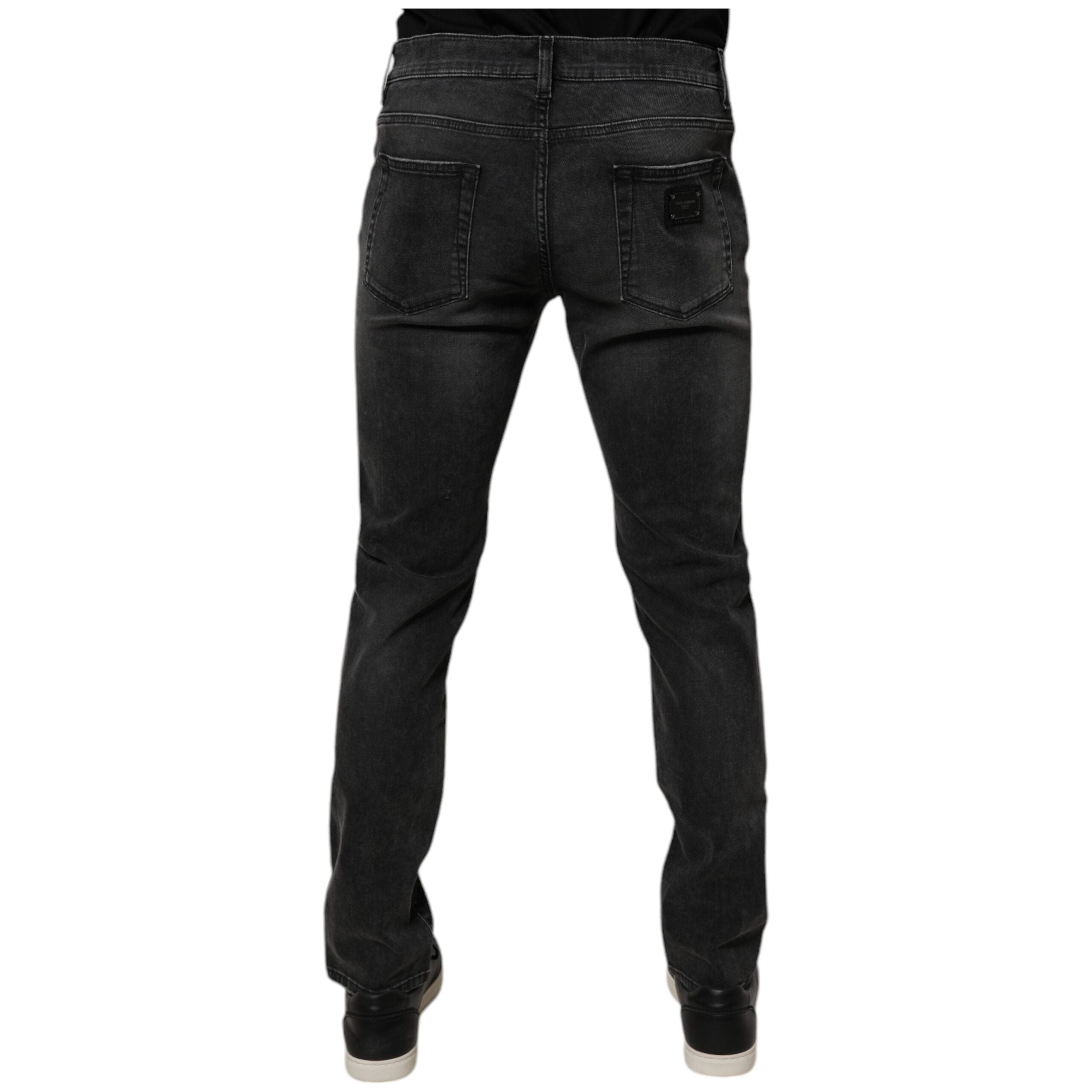 Dolce & Gabbana Black Cotton Stretch Skinny Denim Jeans