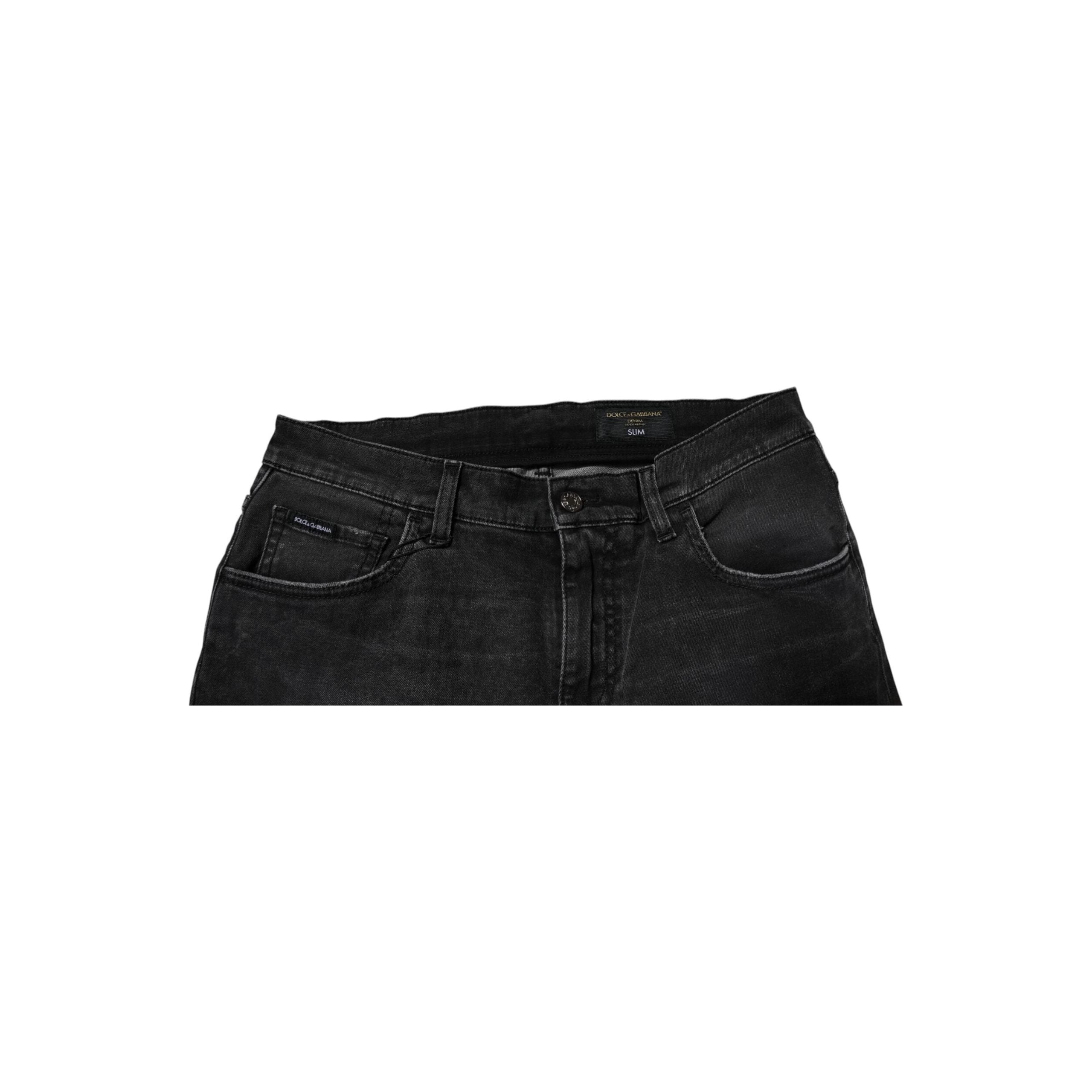 Dolce & Gabbana Black Cotton Stretch Skinny Denim Jeans