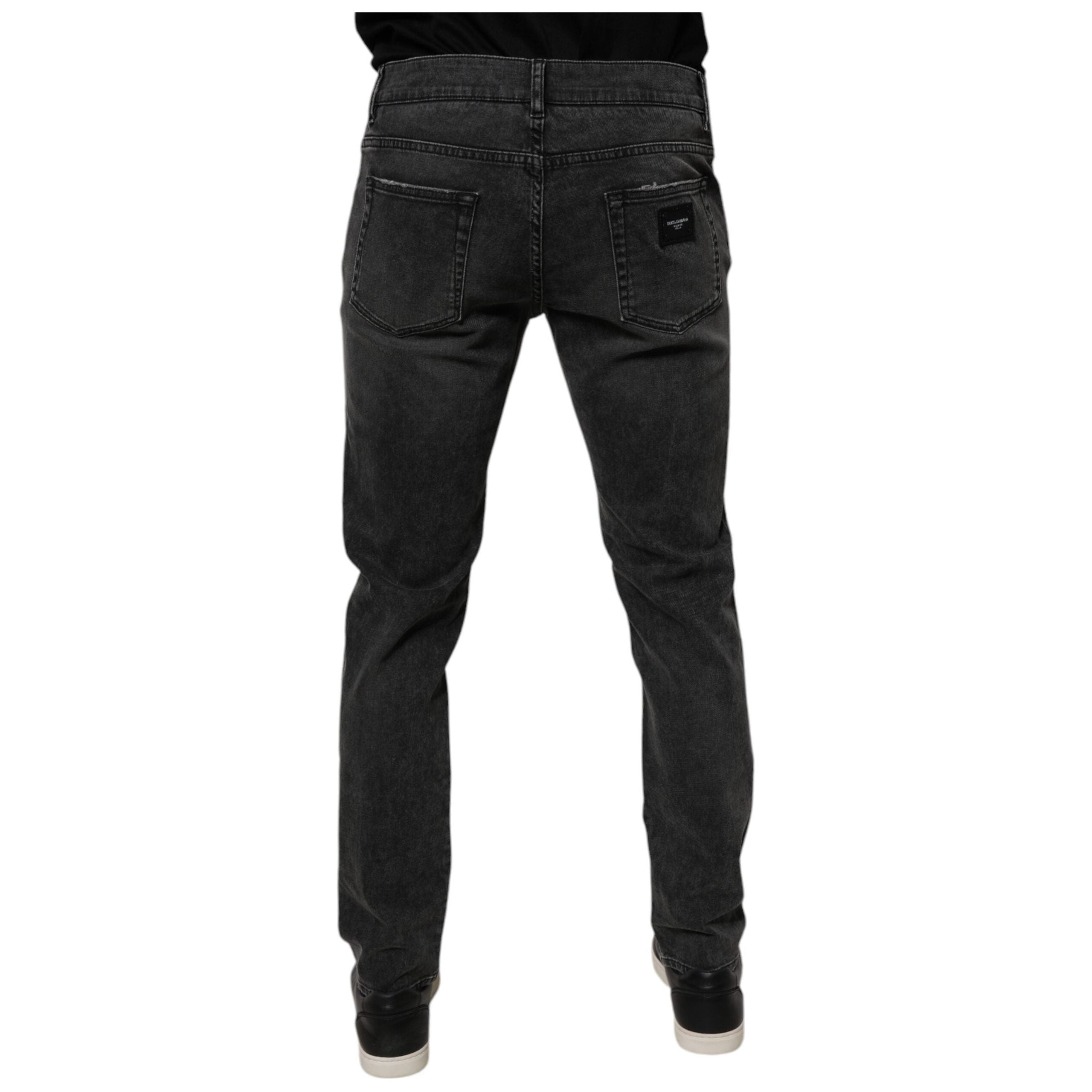 Dolce & Gabbana Black Cotton Stretch Skinny Denim Jeans