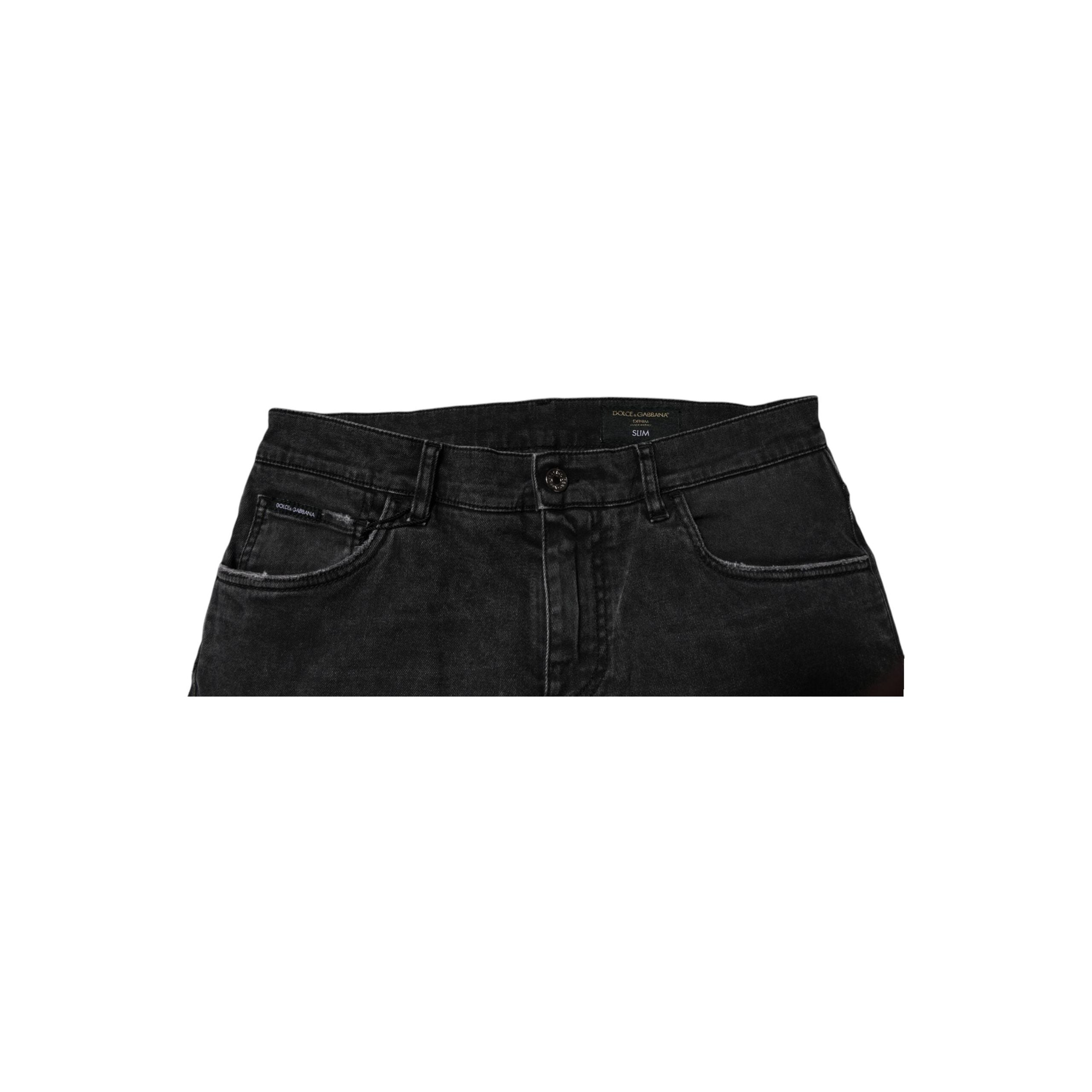 Dolce & Gabbana Black Cotton Stretch Skinny Denim Jeans