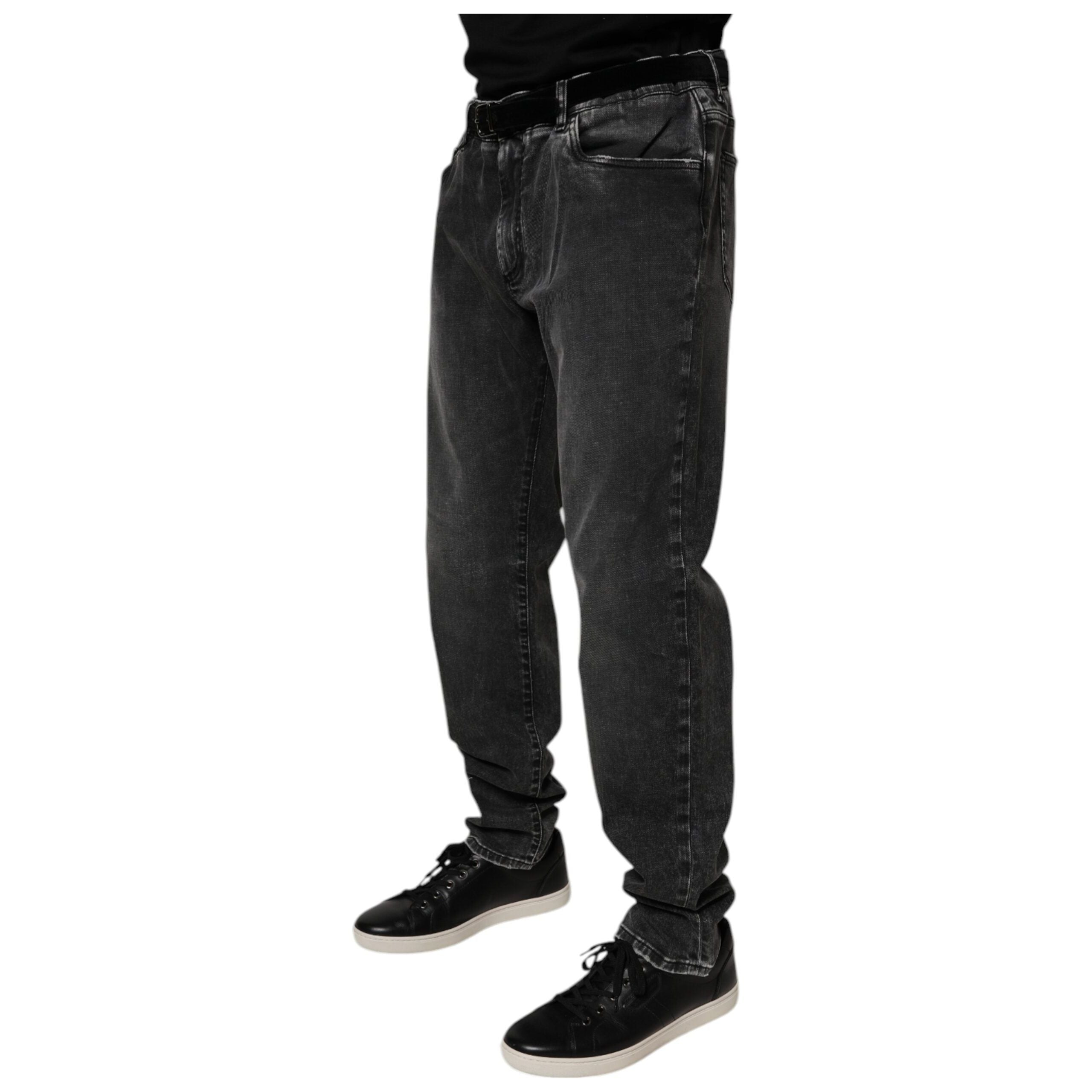 Dolce & Gabbana Black Cotton Stretch Skinny Denim Jeans