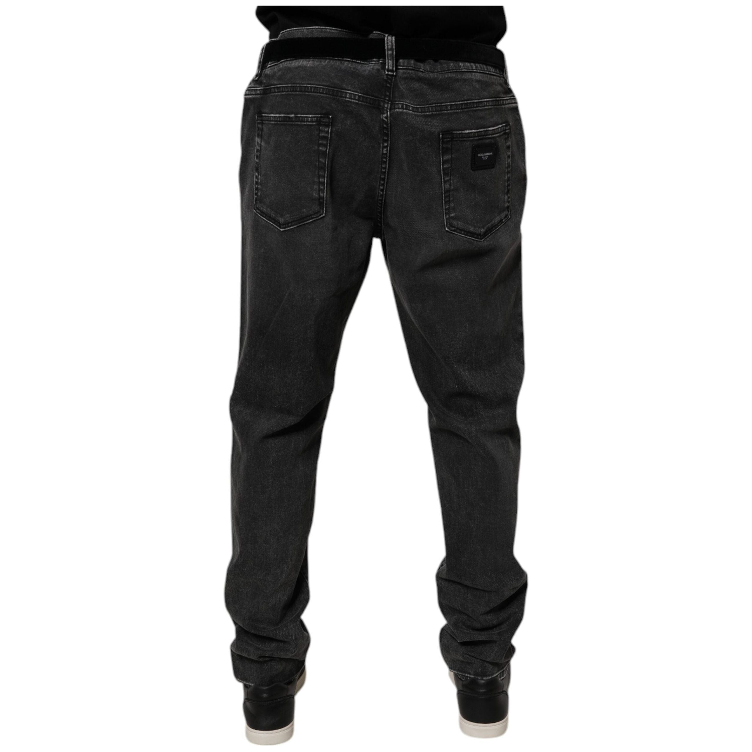 Dolce & Gabbana Black Cotton Stretch Skinny Denim Jeans