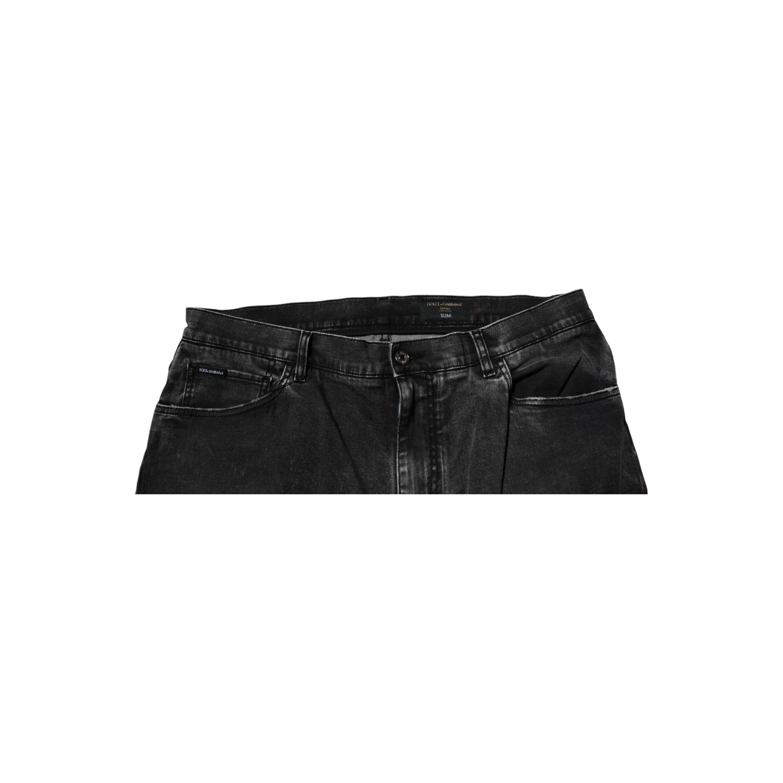 Dolce & Gabbana Black Cotton Stretch Skinny Denim Jeans