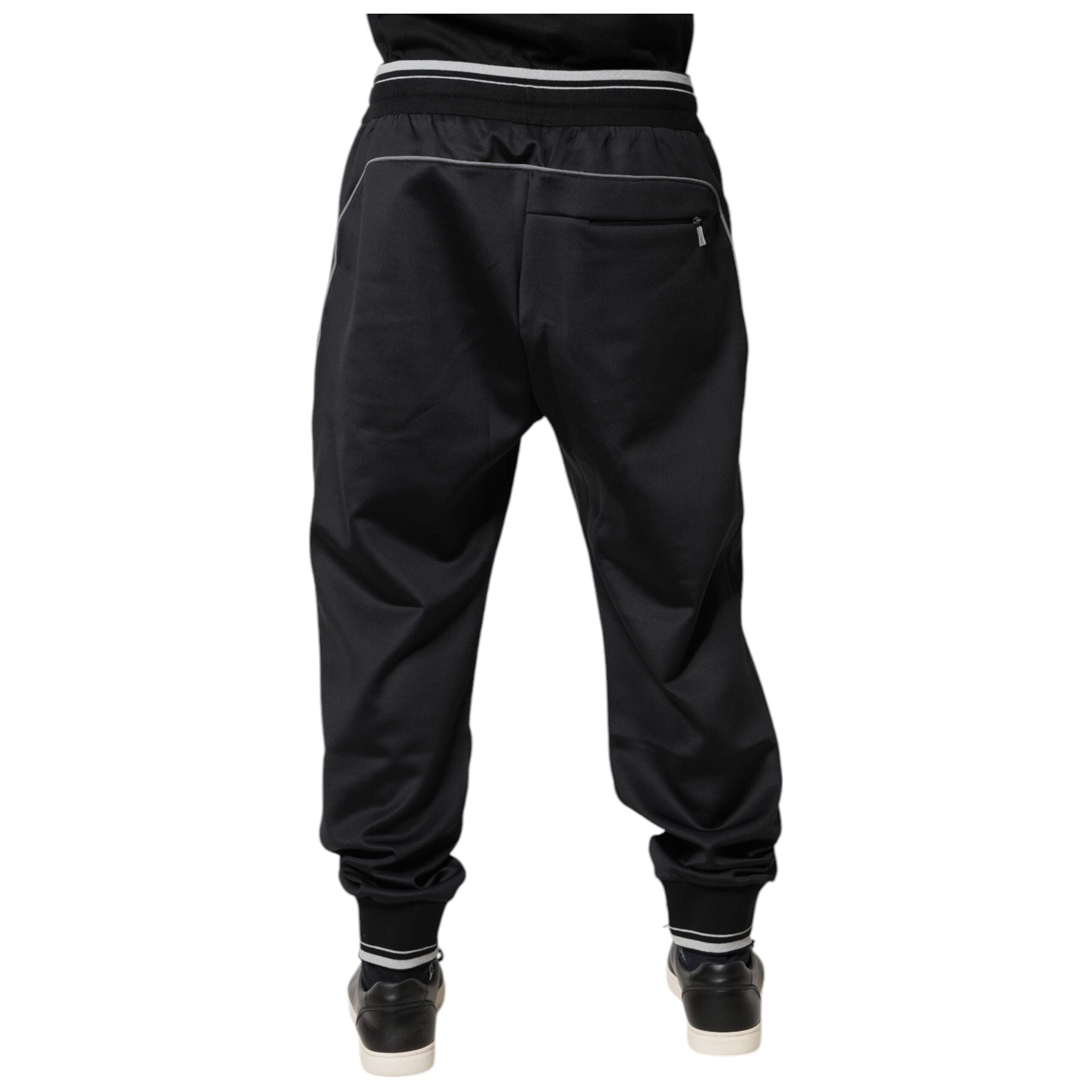 Dolce & Gabbana Black Cotton Jogger Pants for Elevated Style