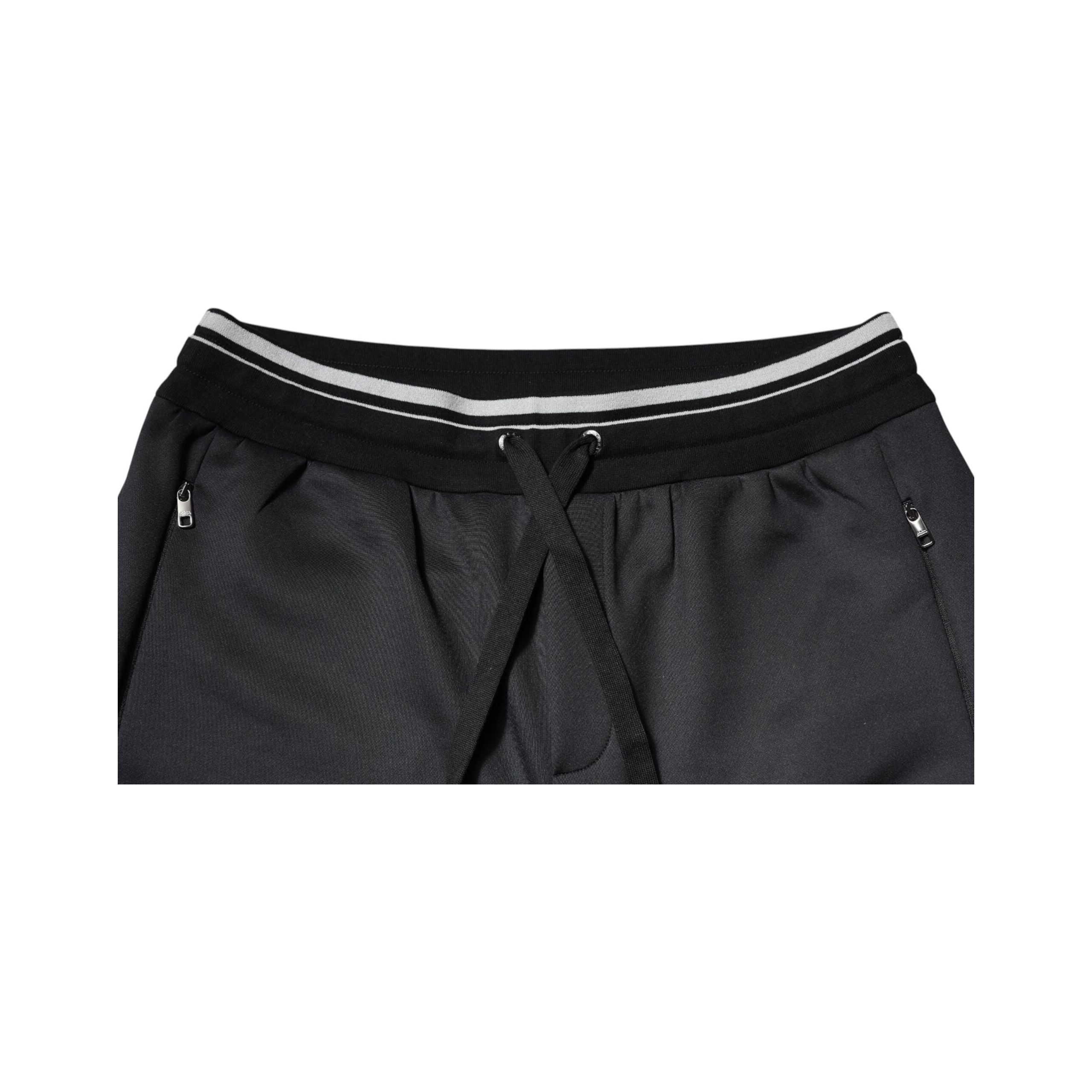 Dolce & Gabbana Black Cotton Jogger Pants for Elevated Style