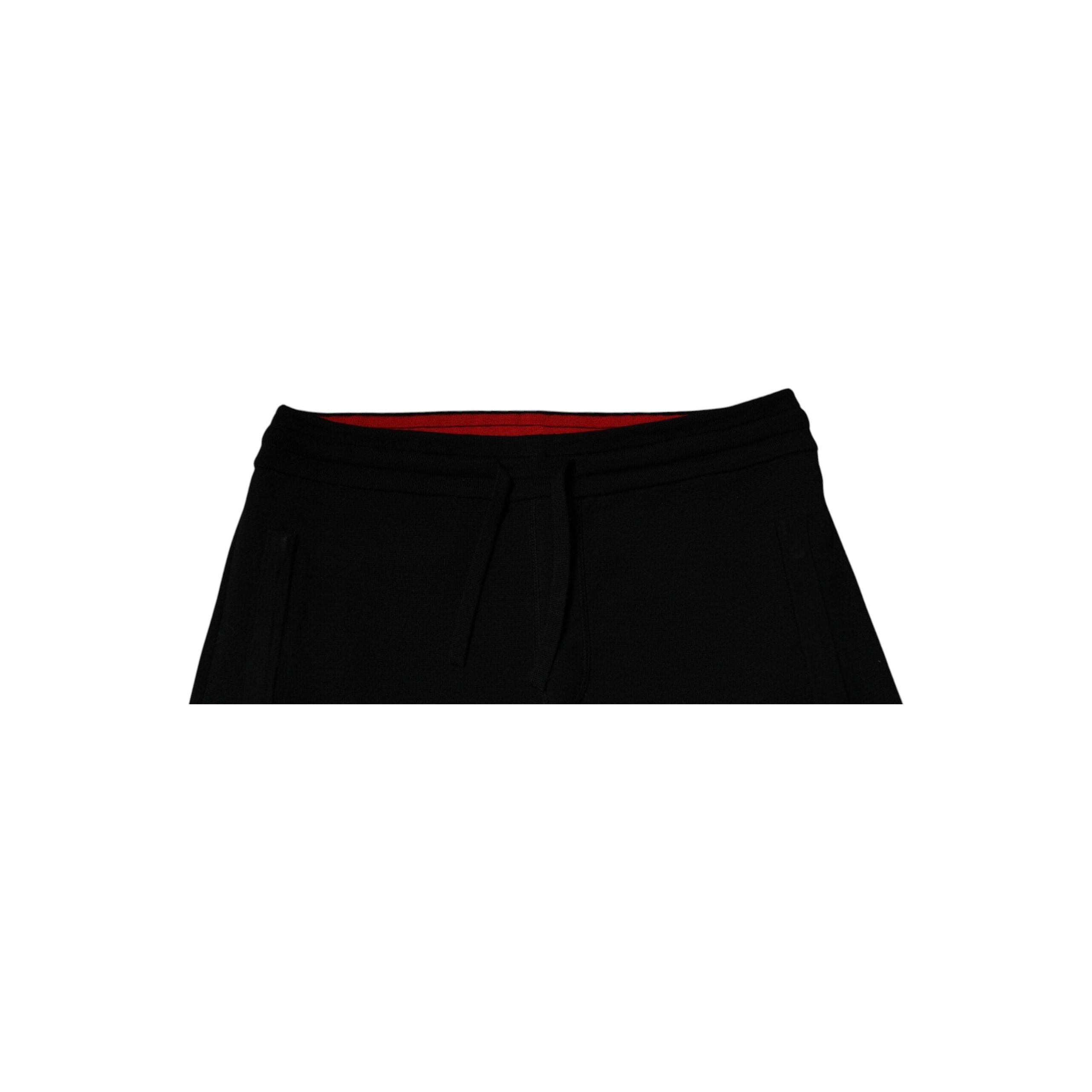 Dolce & Gabbana Black Wool Mid Waist Jogger Sweatpants