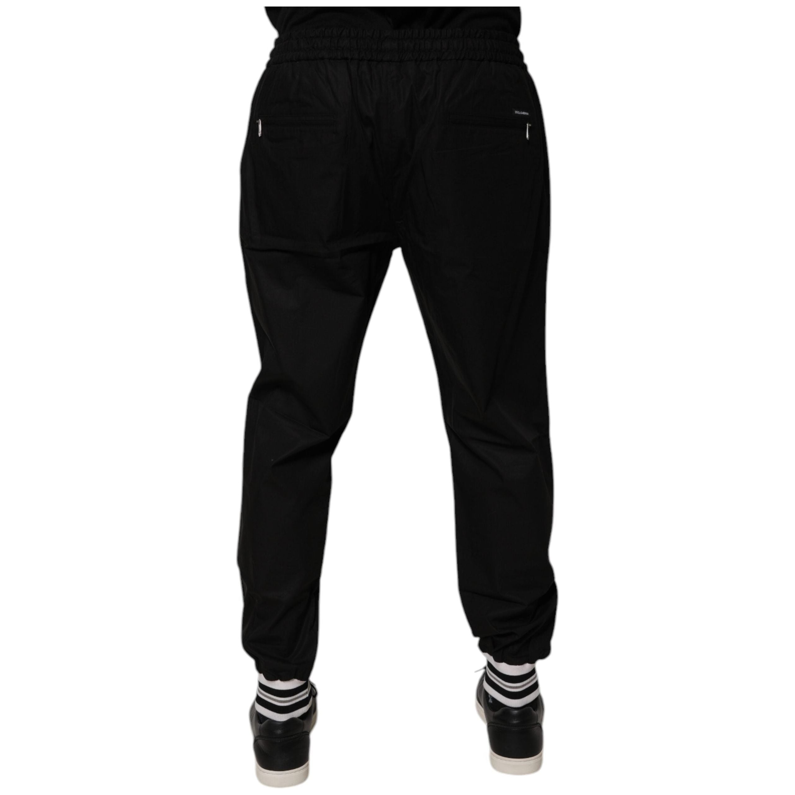 Dolce & Gabbana Black Cotton Jogger Sweatpants Pants