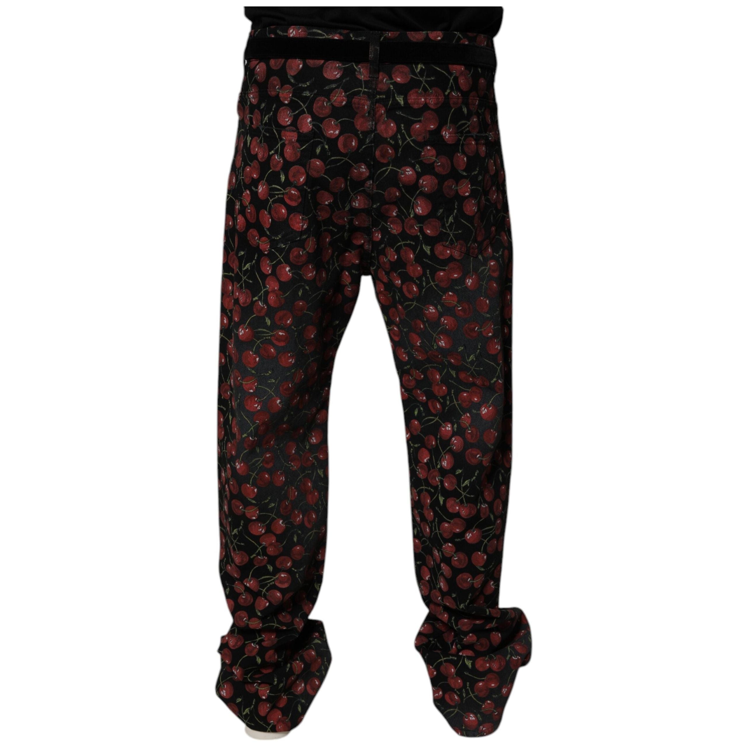 Dolce & Gabbana Black Cherry Cotton Straight Denim Jeans