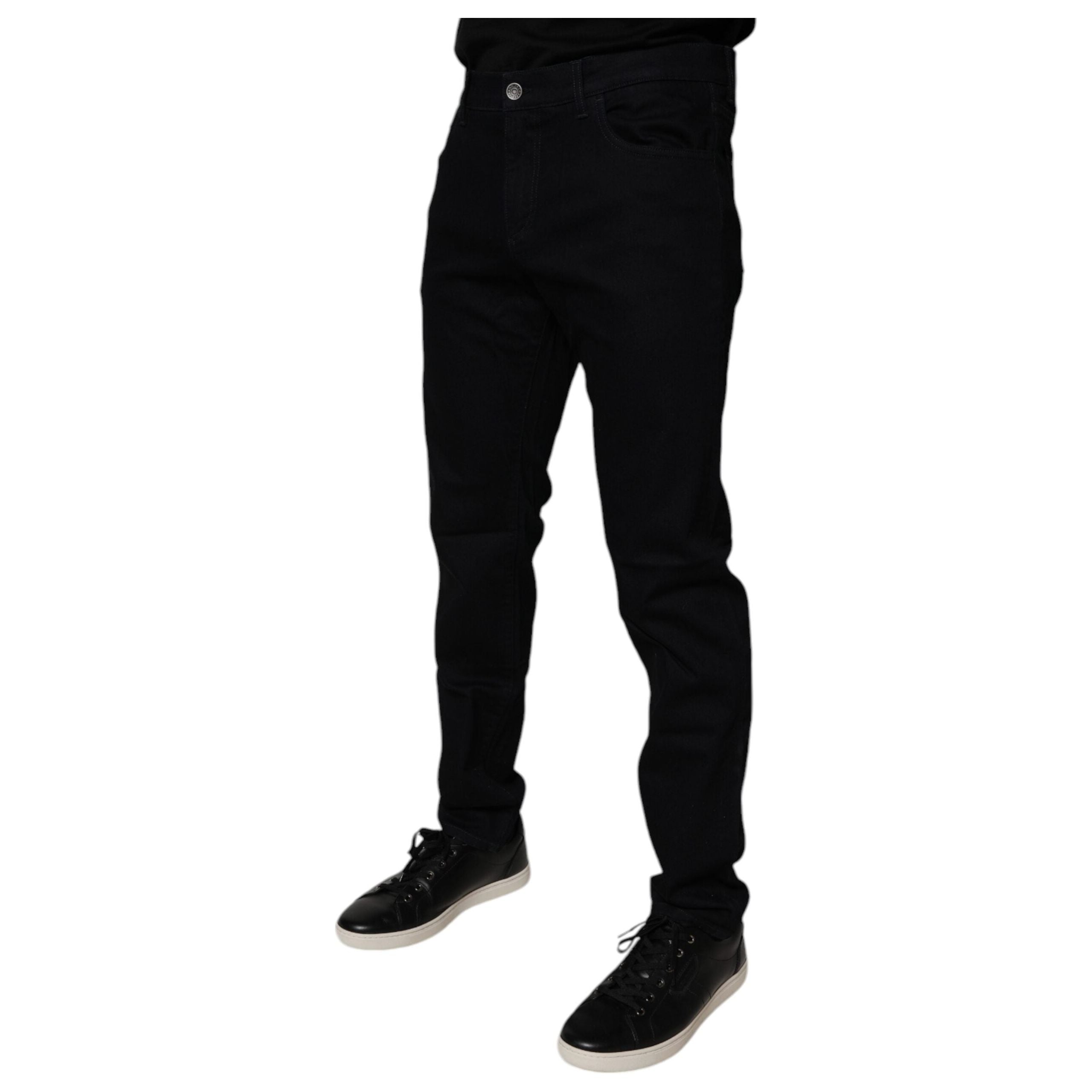 Dolce & Gabbana Black Cotton Stretch Slim Fit Denim Jeans