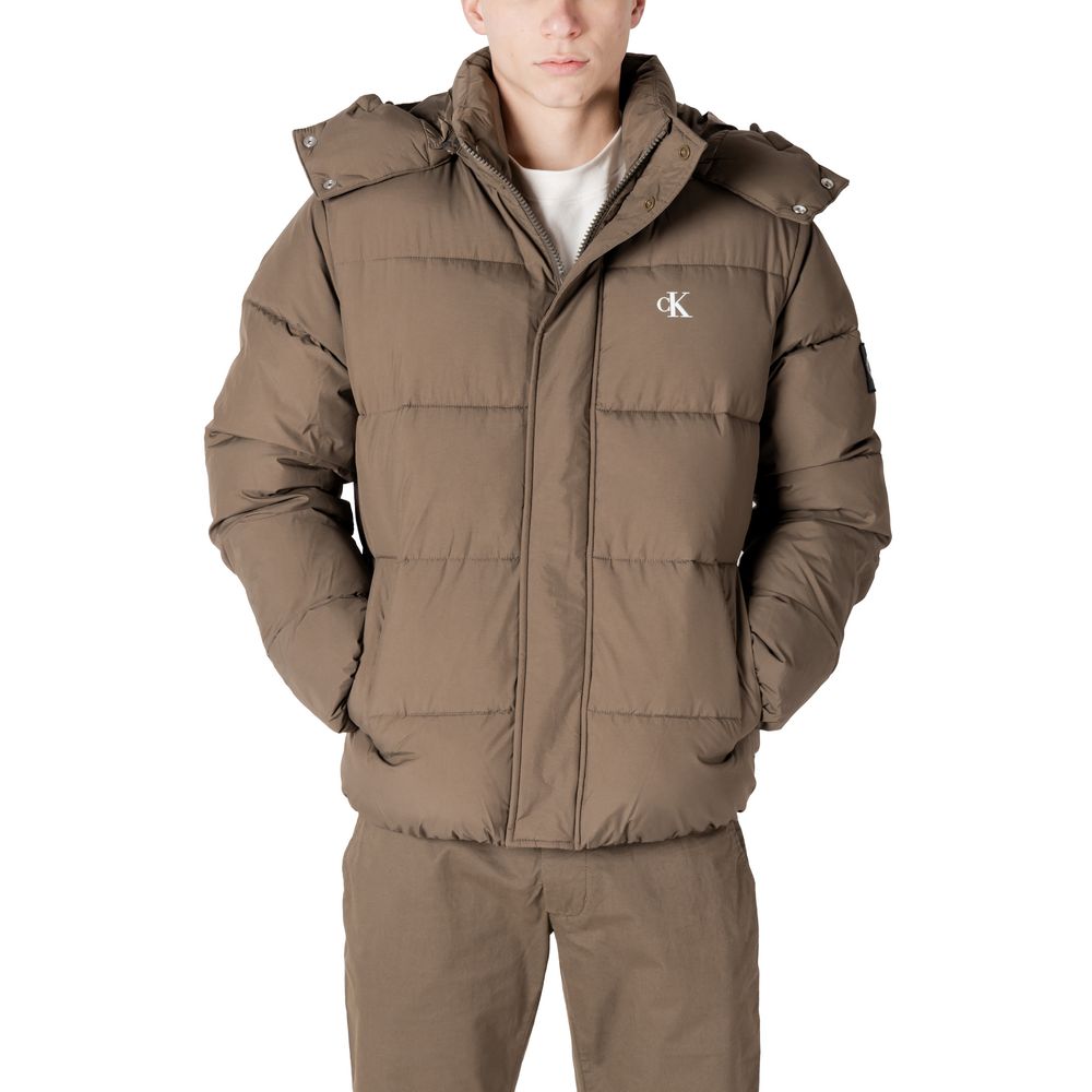 Calvin Klein Jeans Gray Cotton Jacket - Contemporary Luxury Style