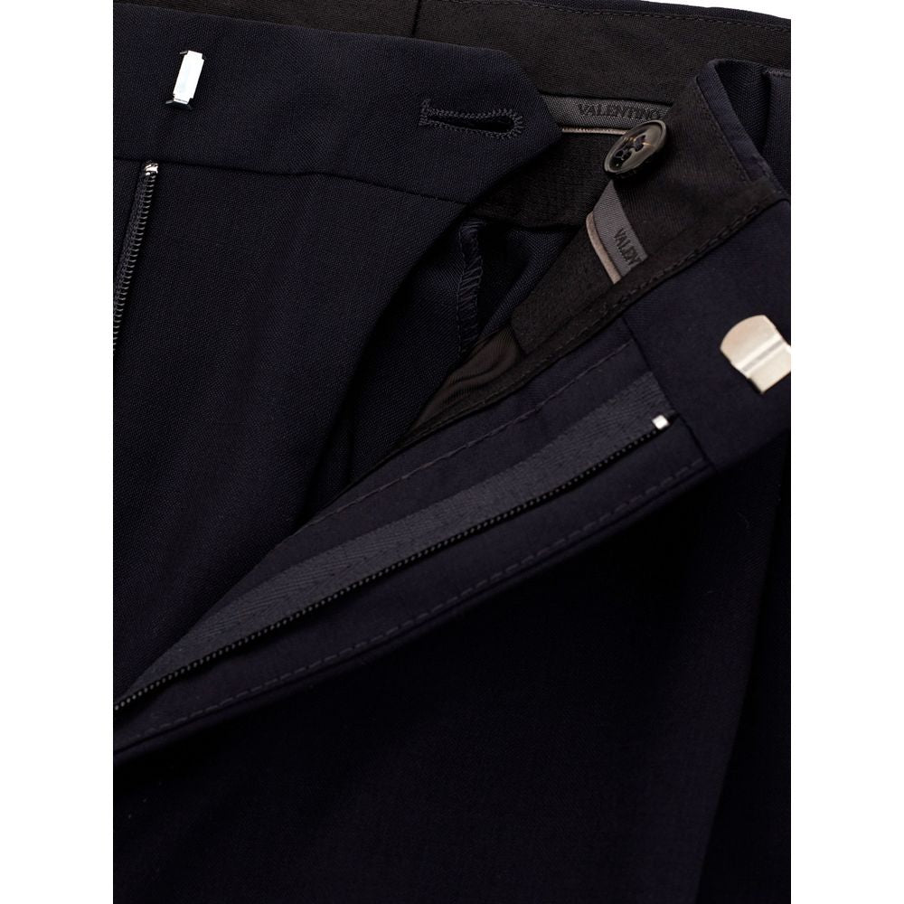 Valentino Black Wool Jeans & Pant for Timeless Elegance