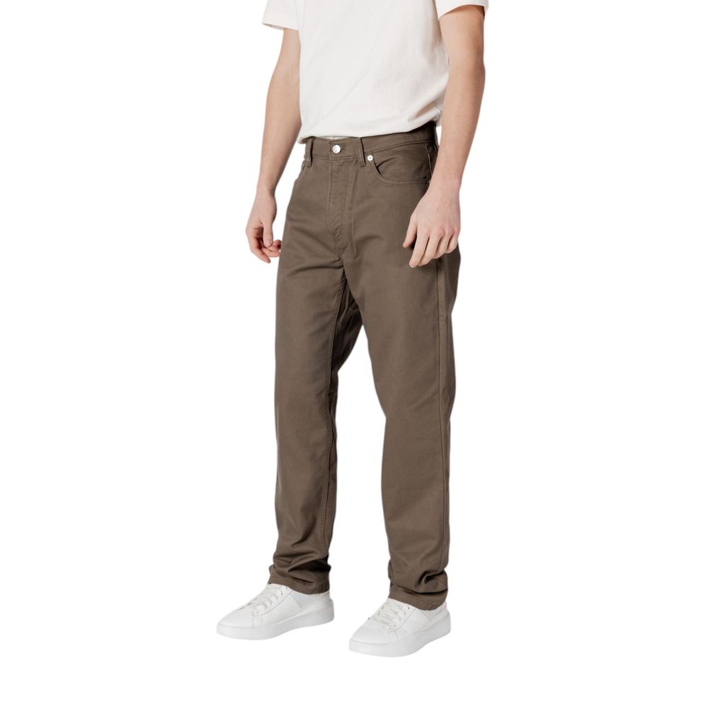 Calvin Klein Green Cotton Jeans for Sophisticated Style