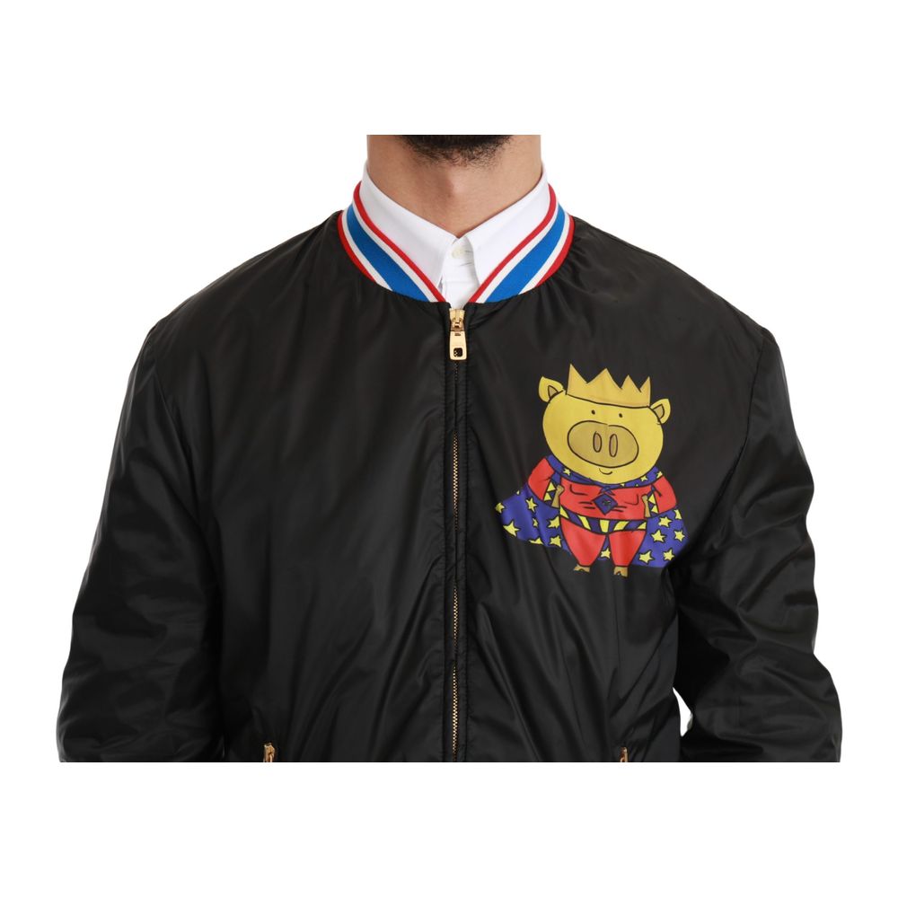 Dolce & Gabbana Black Material Jacket for Elevated Style