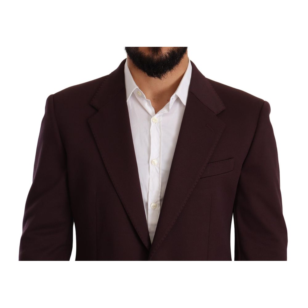 Dolce & Gabbana Purple Cotton Blazer for Timeless Elegance