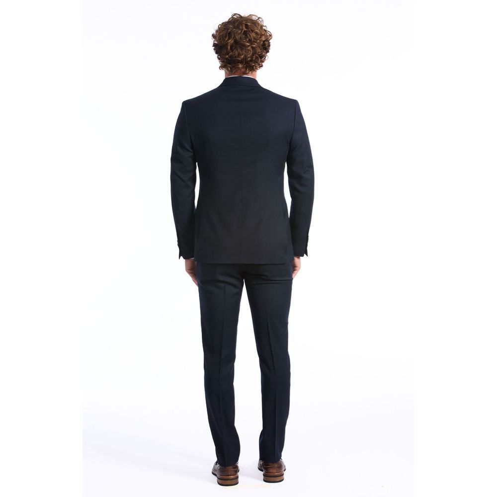 Baldinini Blue Wool Suit for Timeless Elegance