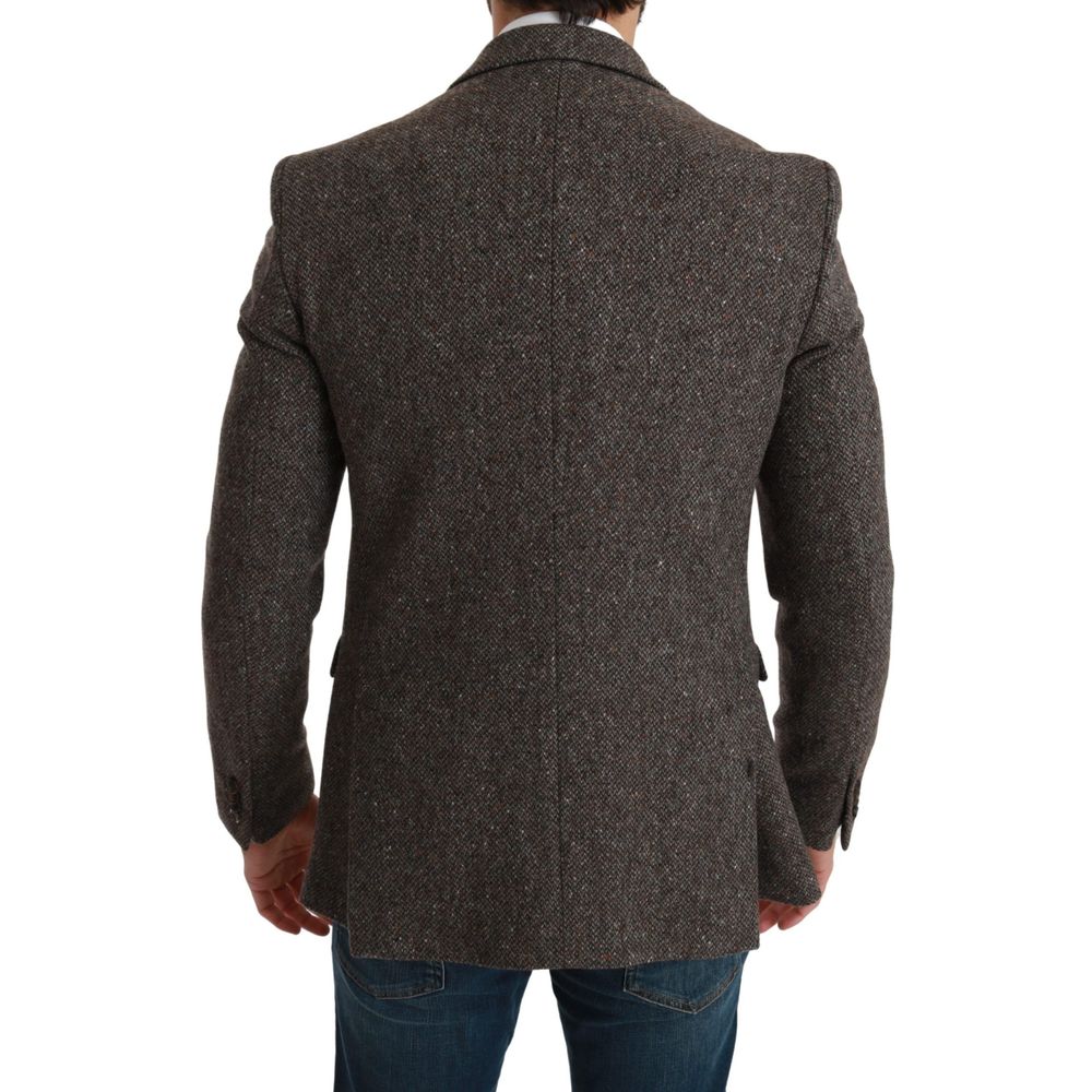 Dolce & Gabbana Brown Virgin Wool Suit for Timeless Elegance