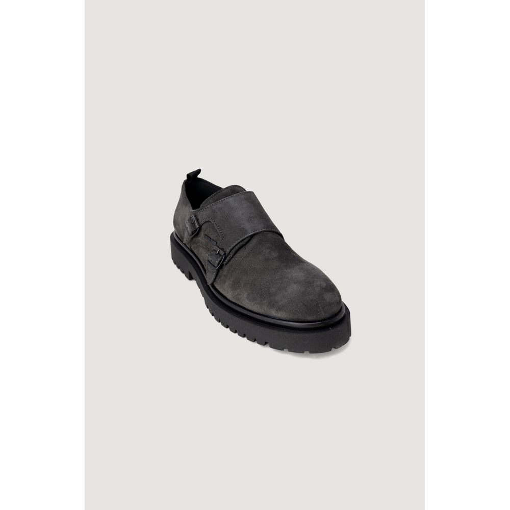 Antony Morato Black Leather Casual Slip-On Shoes