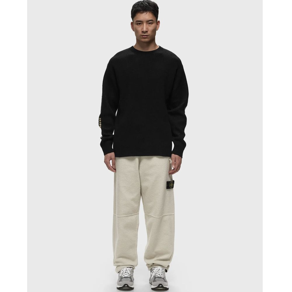 Stone Island White Cotton Jeans for Effortless Style