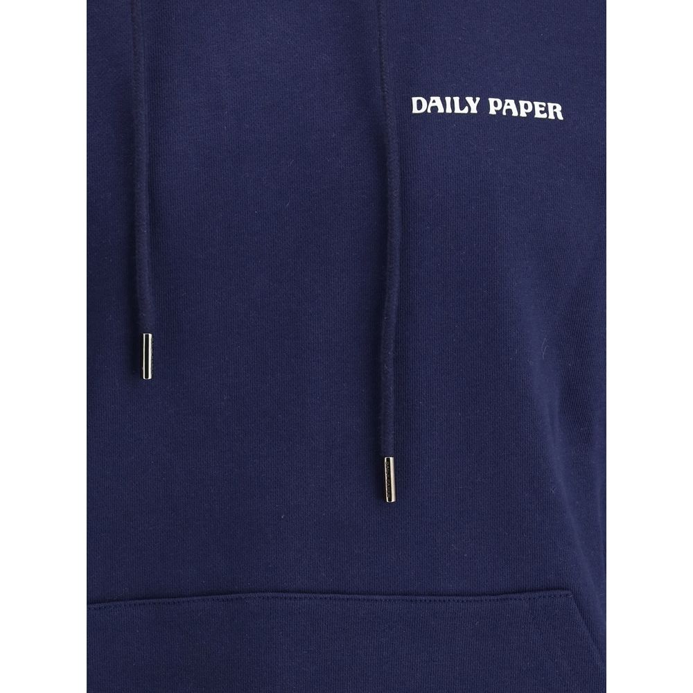 Daily Paper Grey Cotton Hoodie for Elevated Casual Sophistication