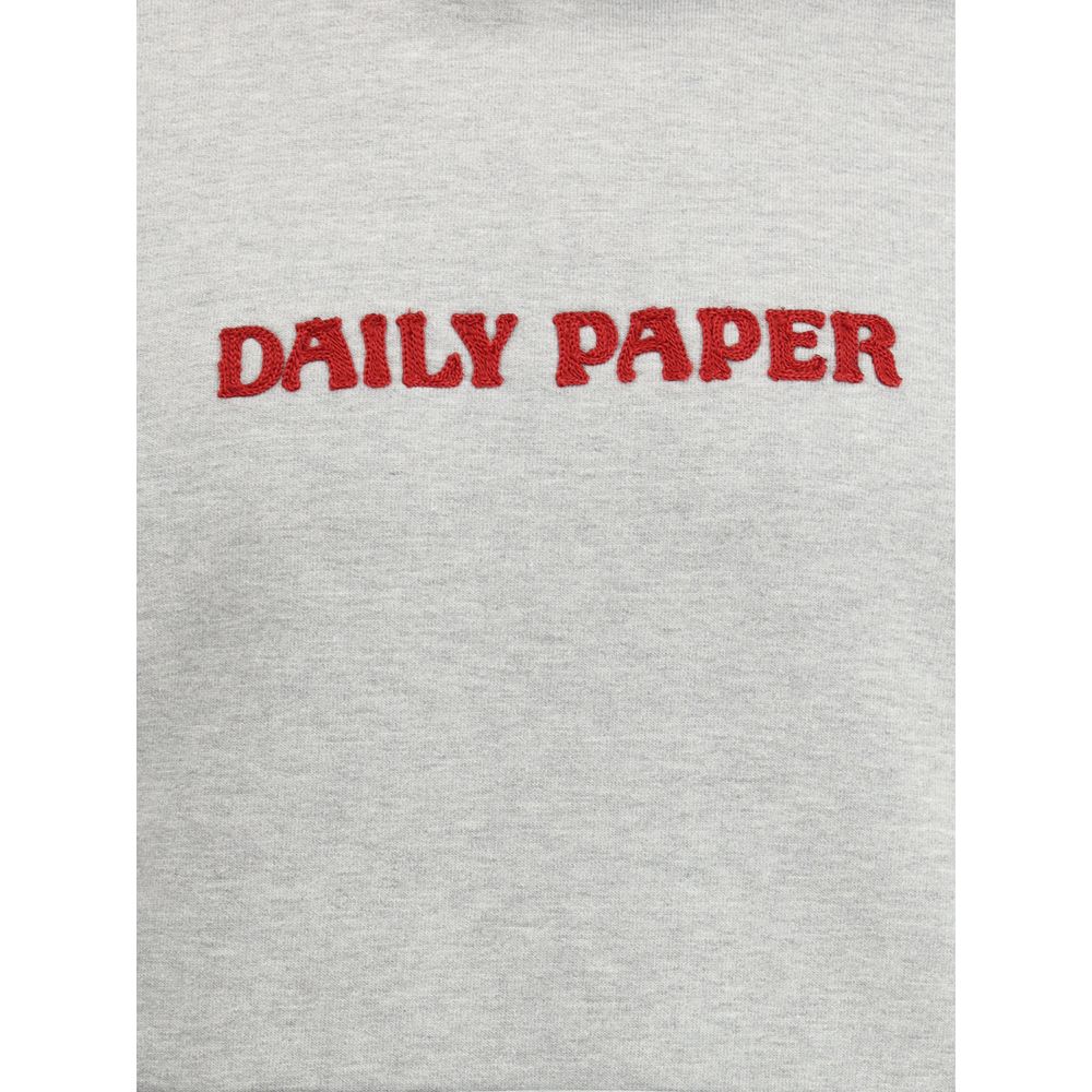 Daily Paper Grey Cotton Hoodie for Effortless Luxury Style
