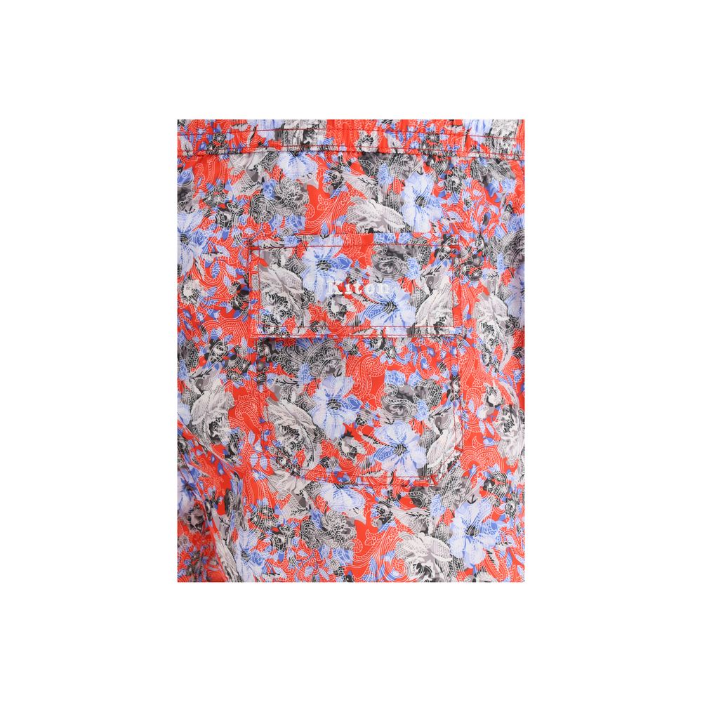 Kiton Multicolor Cotton Swimshorts for Elevated Summer Style