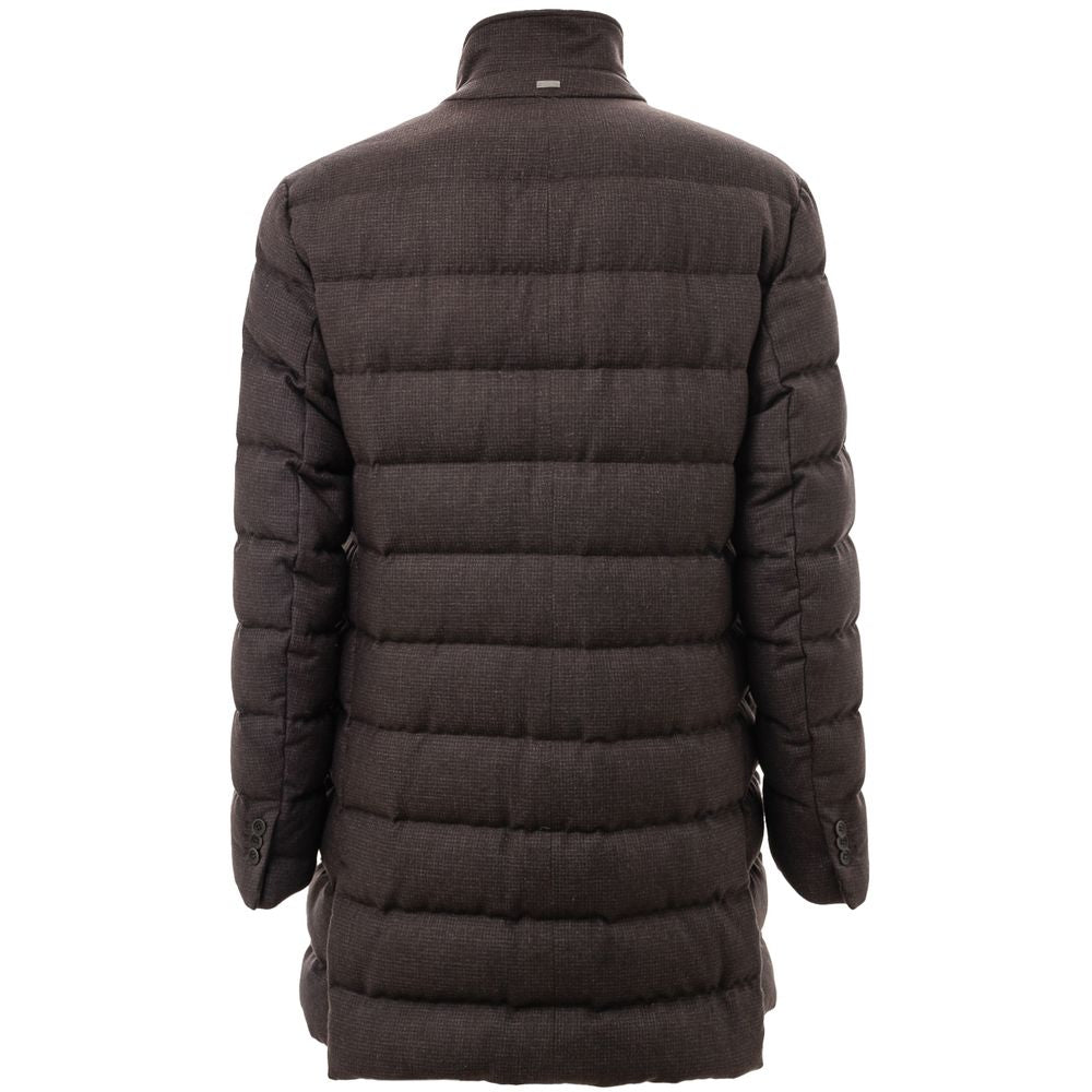 Herno Brown Wool Jacket - Timeless Elegance Redefined